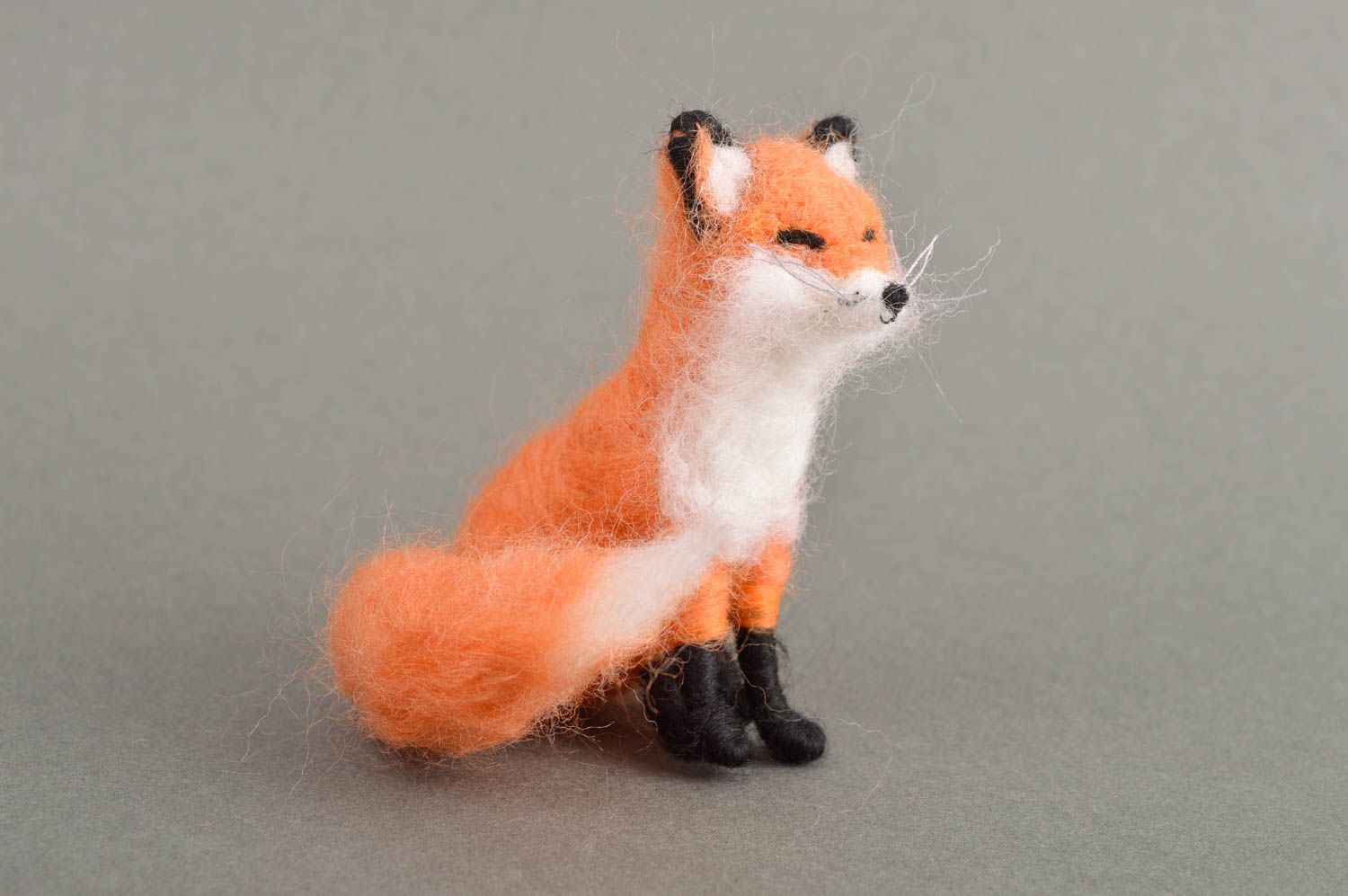 Fuchs Kuscheltier Stoff Tier handgemachtes Spielzeug Geschenk für Kind  foto 3