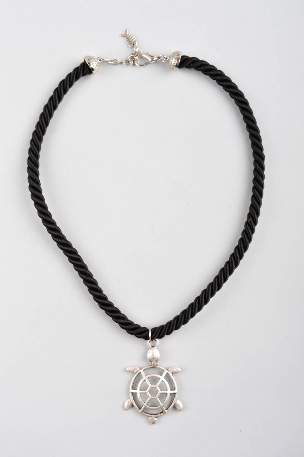 Handmade necklace tortoise neck accessory designer pendant for women photo 2