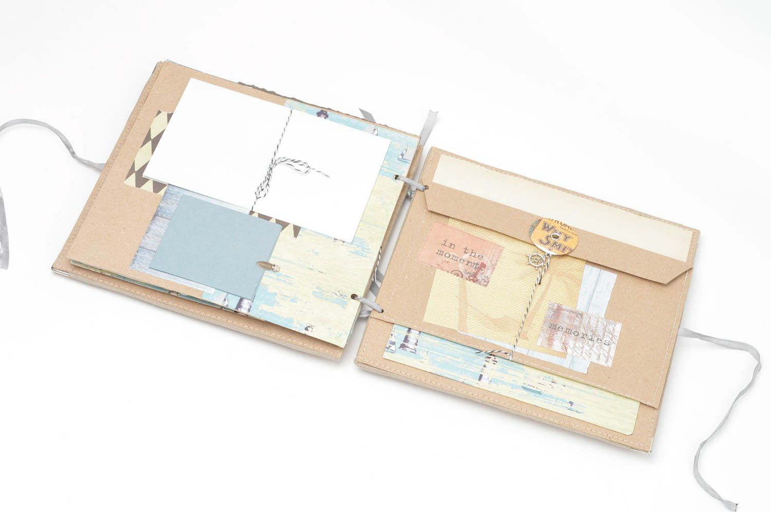 Cuaderno forrado con tela hecho a mano libreta de diseño regalo original foto 2