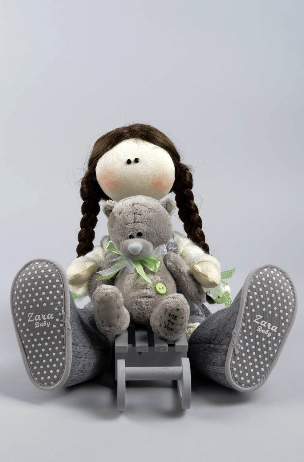 Muñeca de trapo peluche artesanal hecho a mano regalo original para niñas foto 4