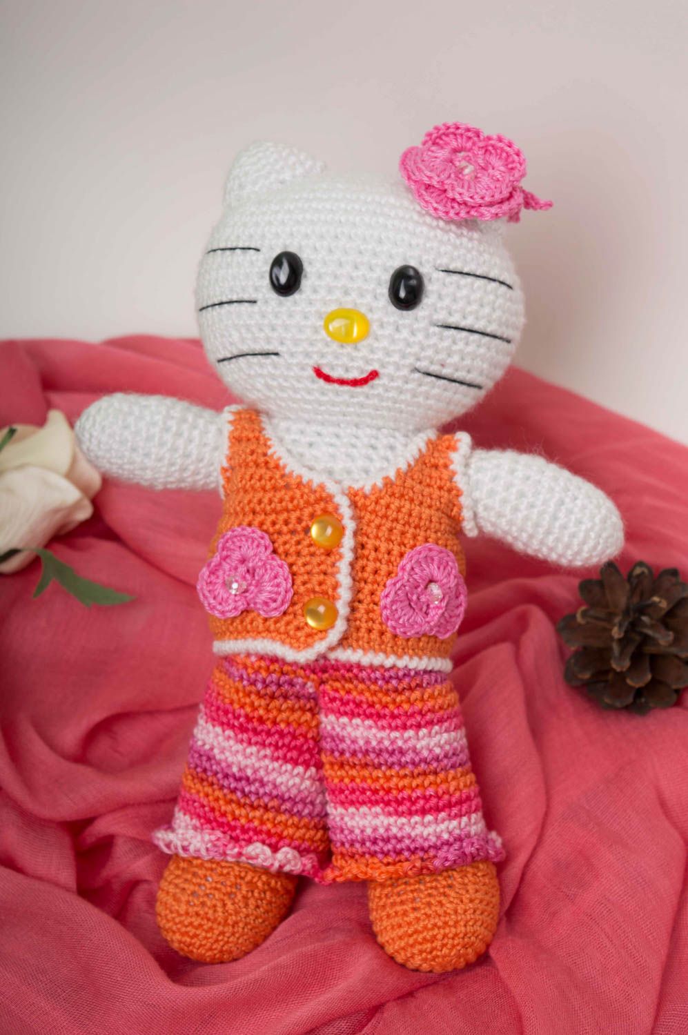 Одежда для кукол хэнд мэйд игрушка для детей одежда для игрушек оранжевая фото 1