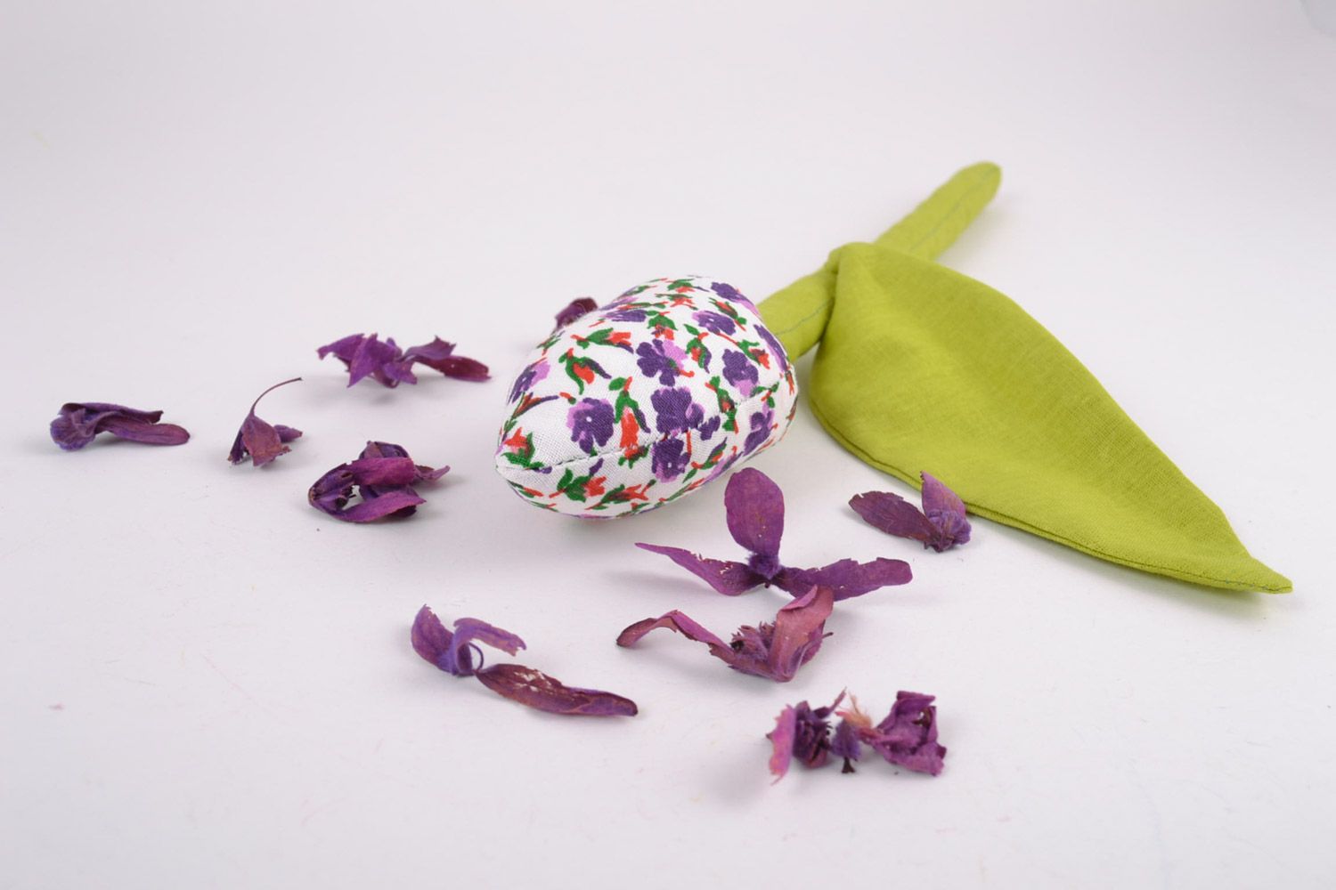 Fleur artificielle tulipe faite main en coton douce bel élément de décoration photo 1