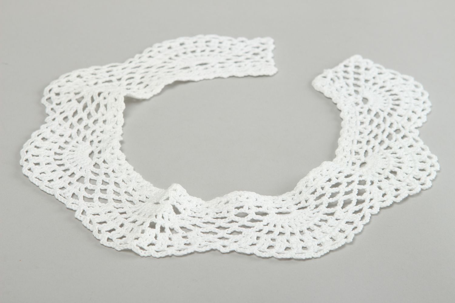 Handmade Damen Kragen Halsschmuck für Damen in Weiß Accessoire für Frauen foto 4