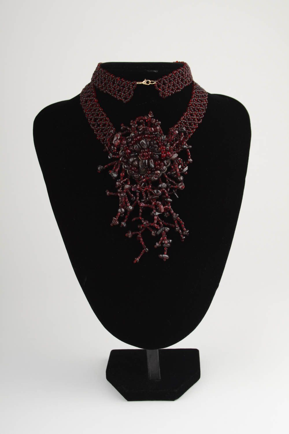 Damen Halskette Handgefertigt Halsschmuck für Damen Glasperlen Schmuck foto 1