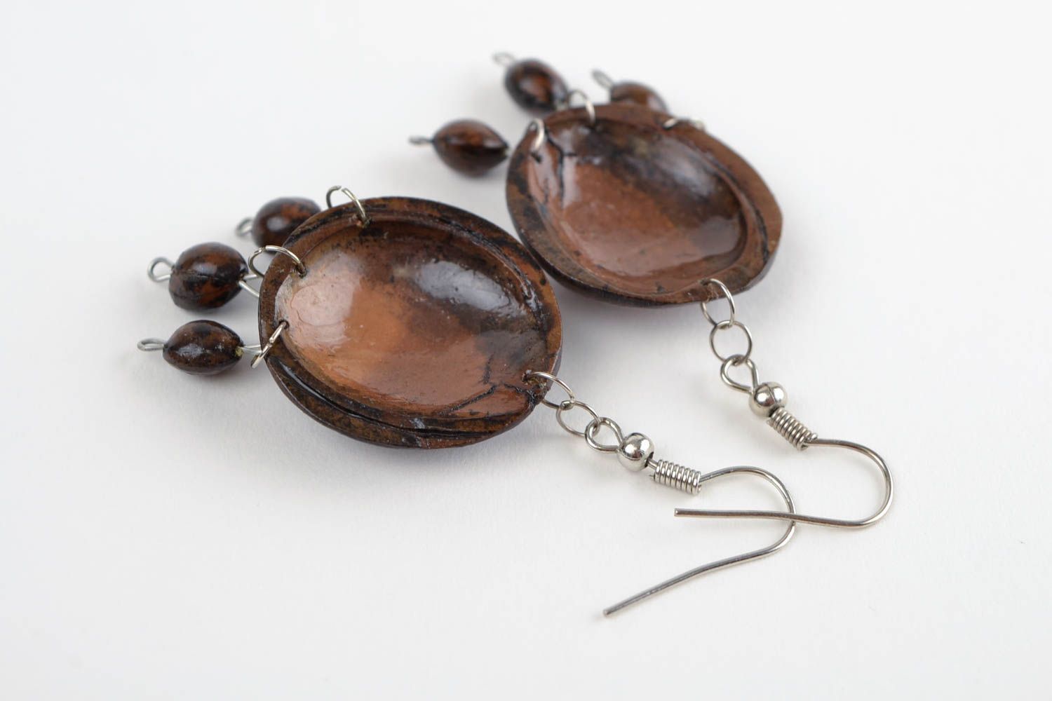 Wood earrings handcrafted jewelry unique earrings women accessories gift ideas photo 5