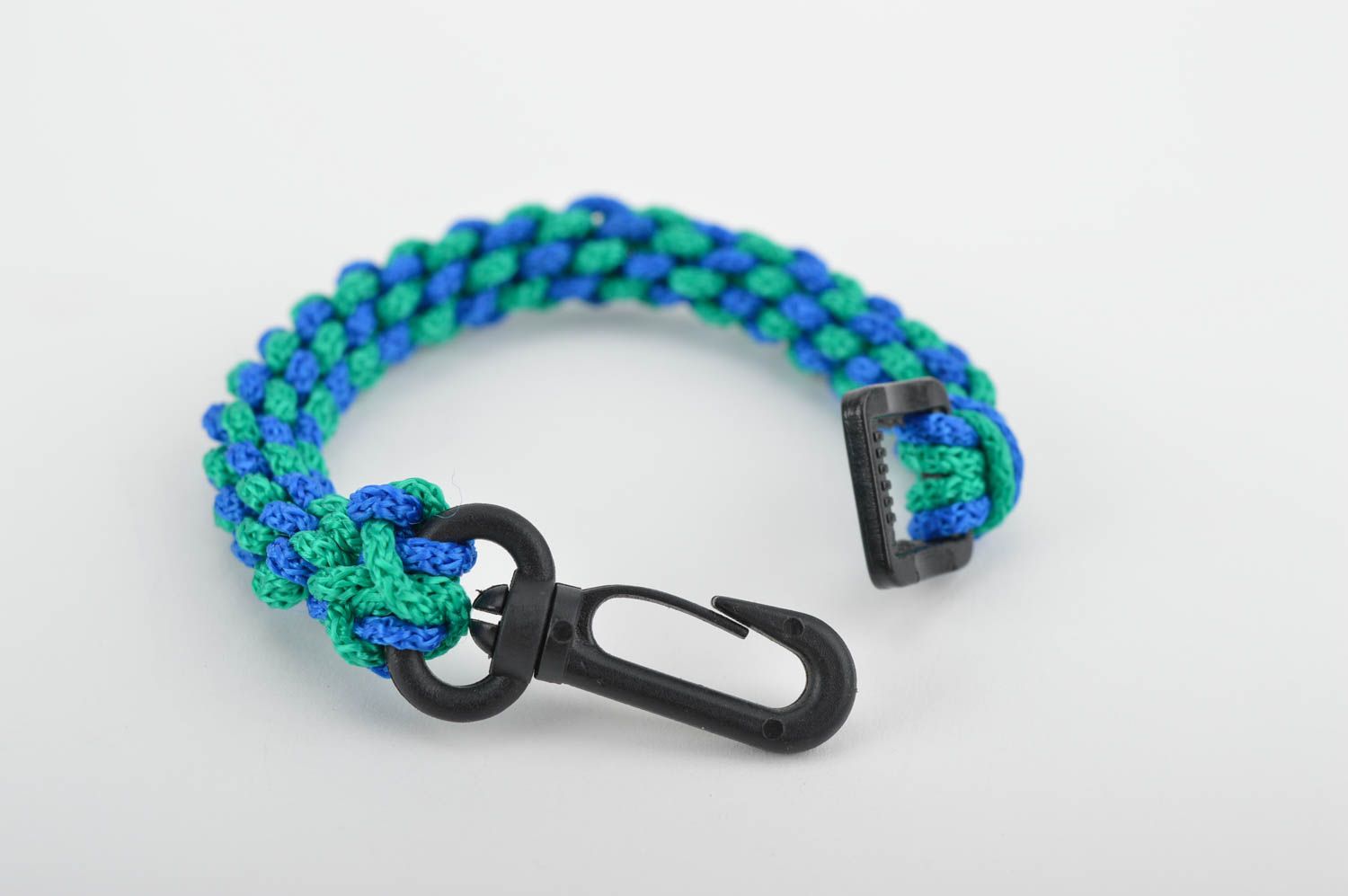 Pulsera de moda artesanal de color azul brazalete para mujer regalo original foto 2
