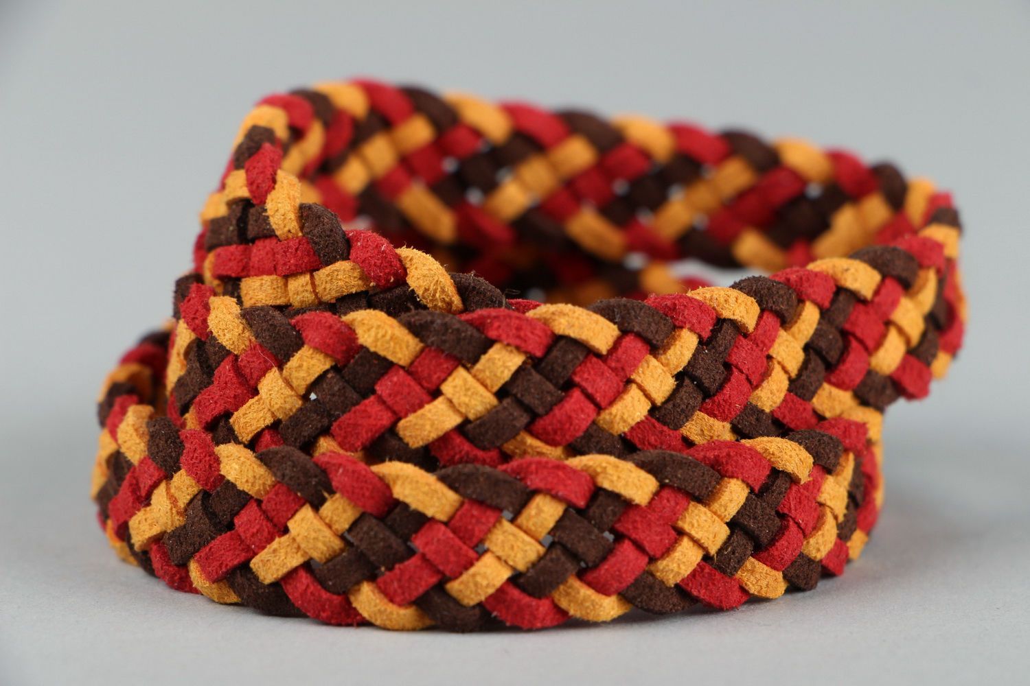 Leather braided bracelet photo 3