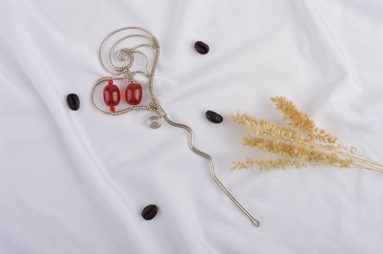 Handmade Haar Nadel aus Metall Schmuck für die Haare Accessoire für Frauen foto 1