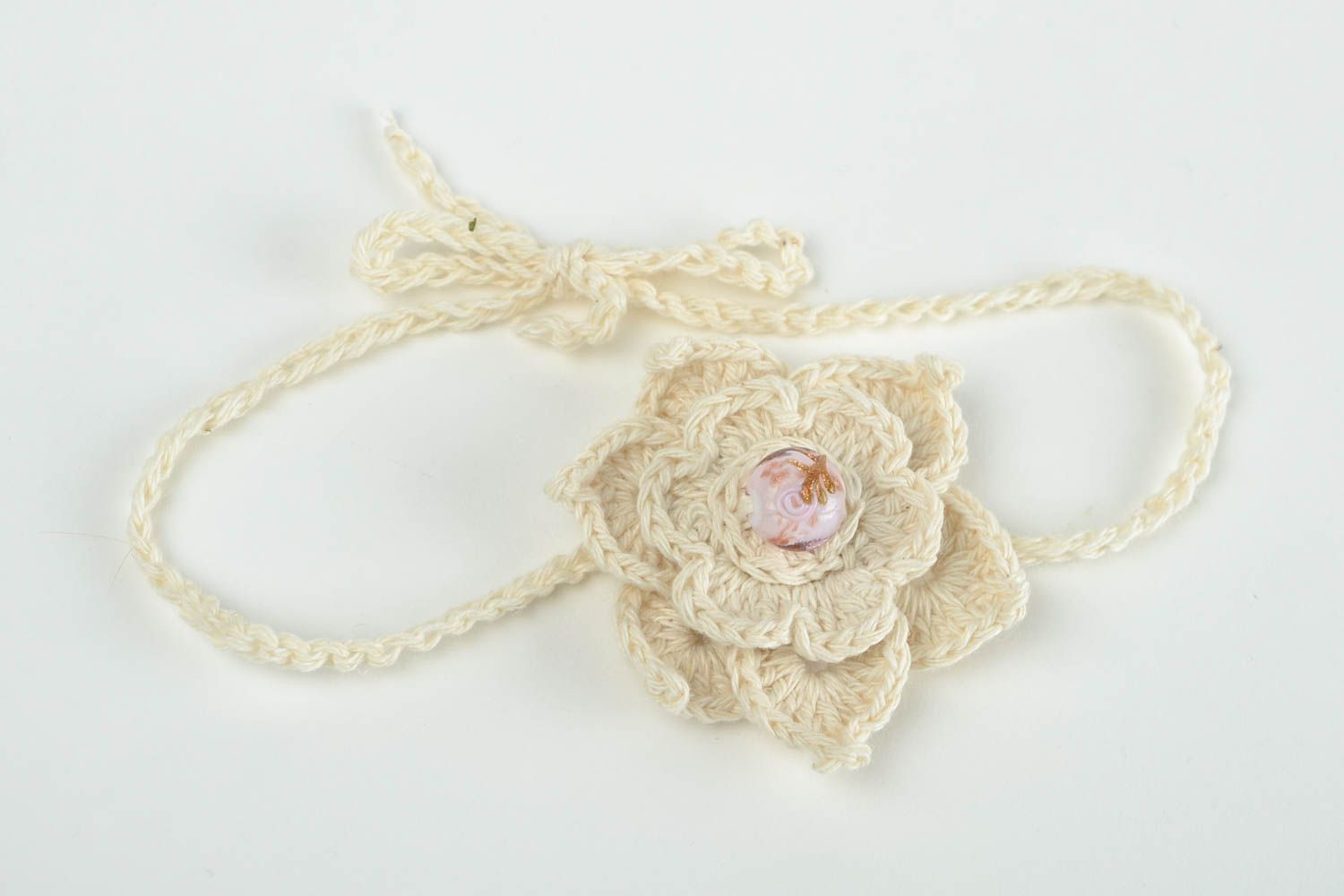 Dünnes Haarband handgefertigt modisch Haarband mit Blume Accessoire für Haare foto 2