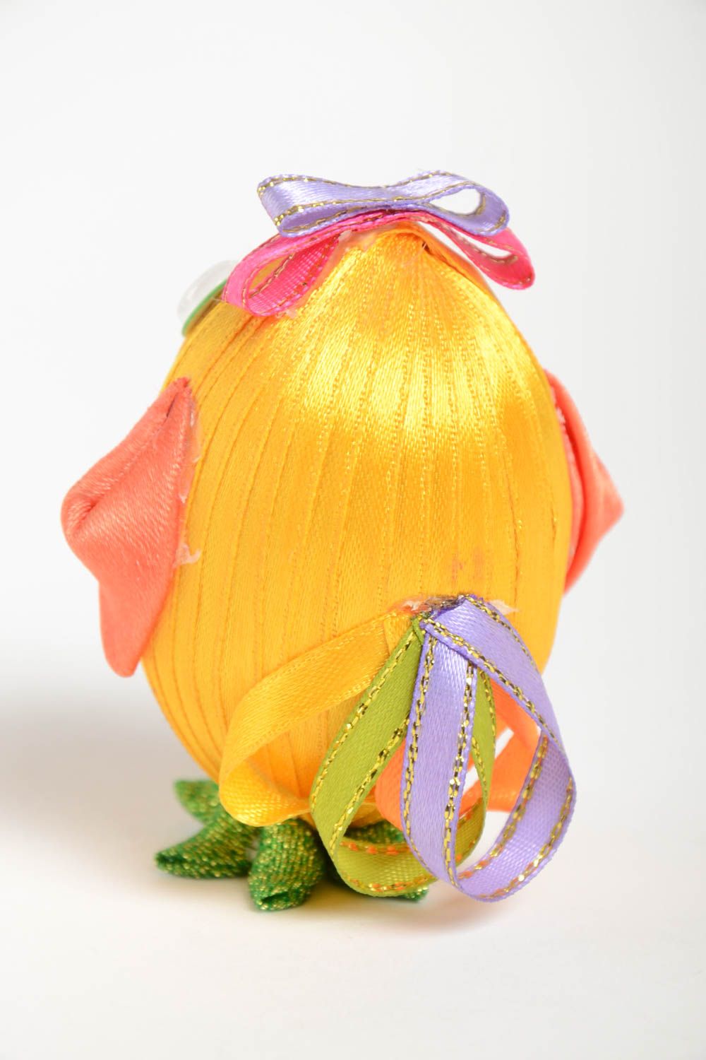 Пасхальное яйцо ручной работы подарок из дерева декоративное яйцо цыпленок фото 3