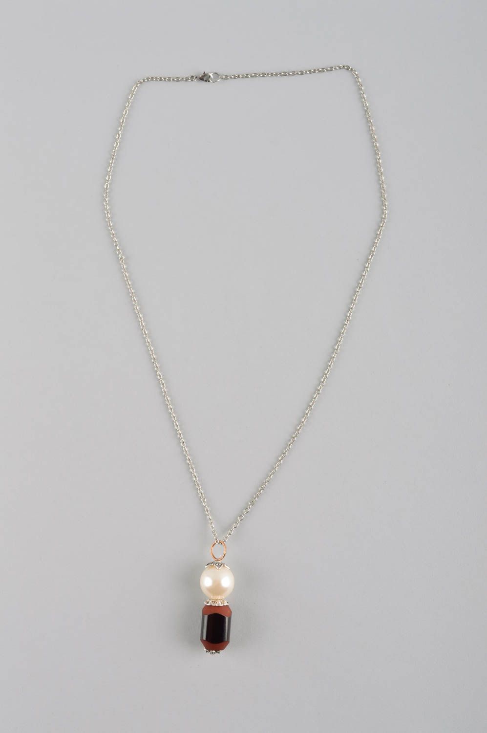 Chain pendant handmade wooden pendant fashion jewelry stylish pendant for women photo 2