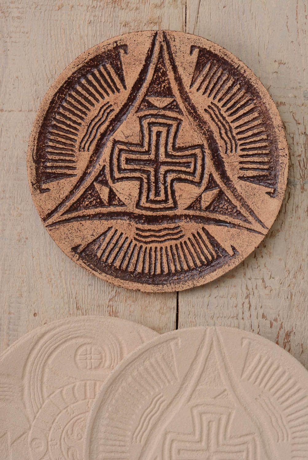 Ceramic plate charm World Cross photo 3