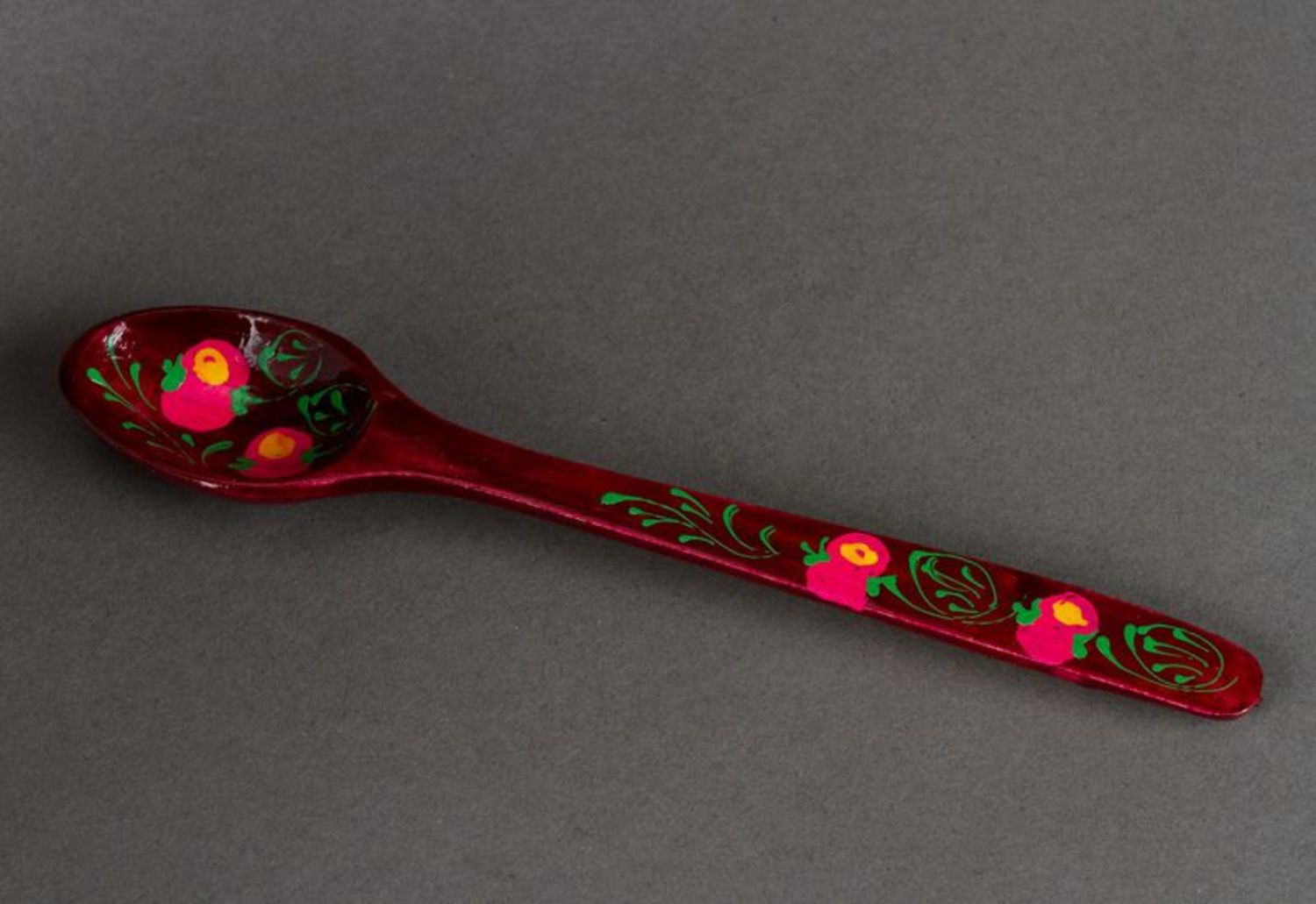 Painted wooden spoon photo 3
