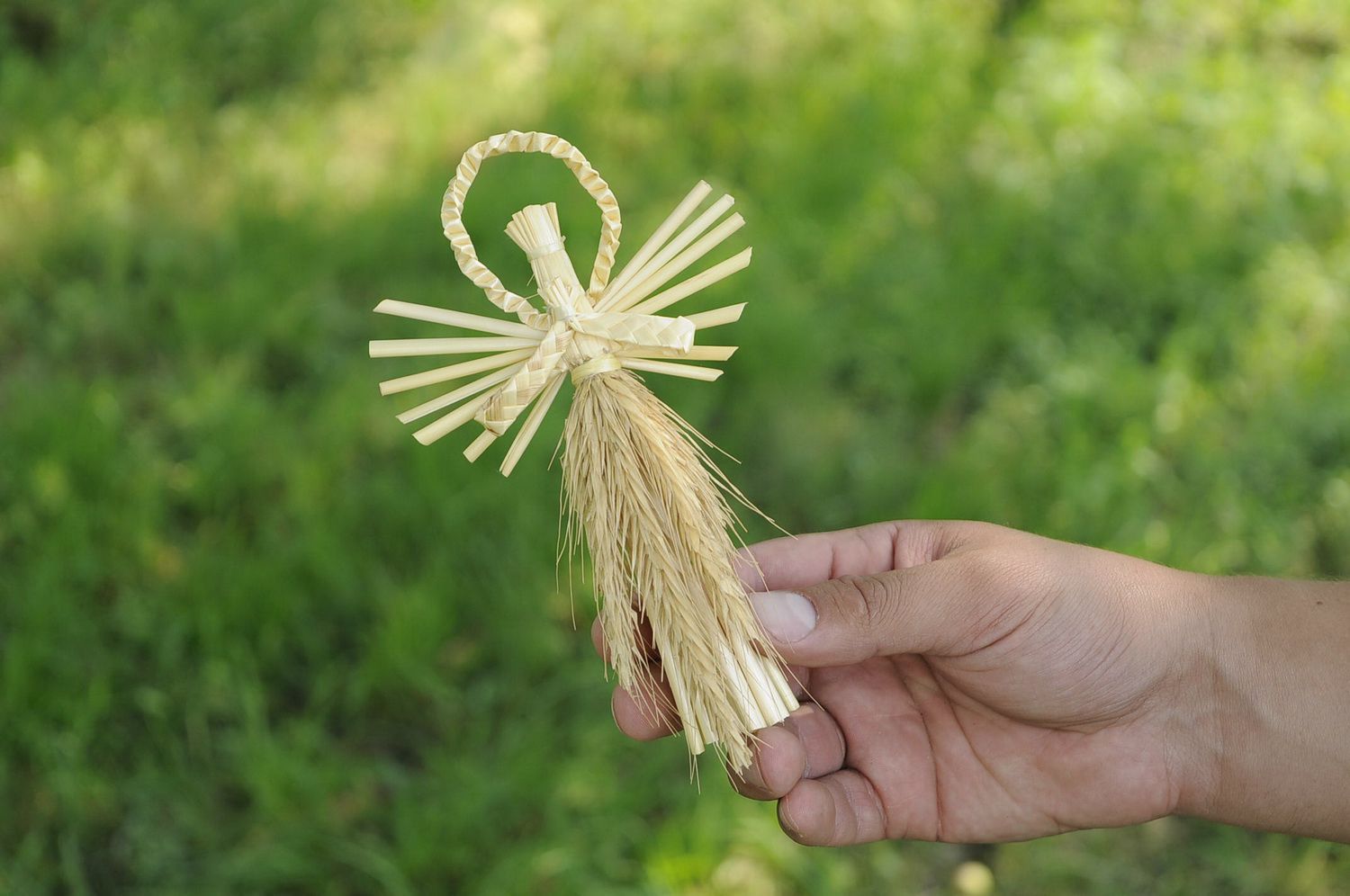 Charm made from straw Angel with spikelets  photo 5