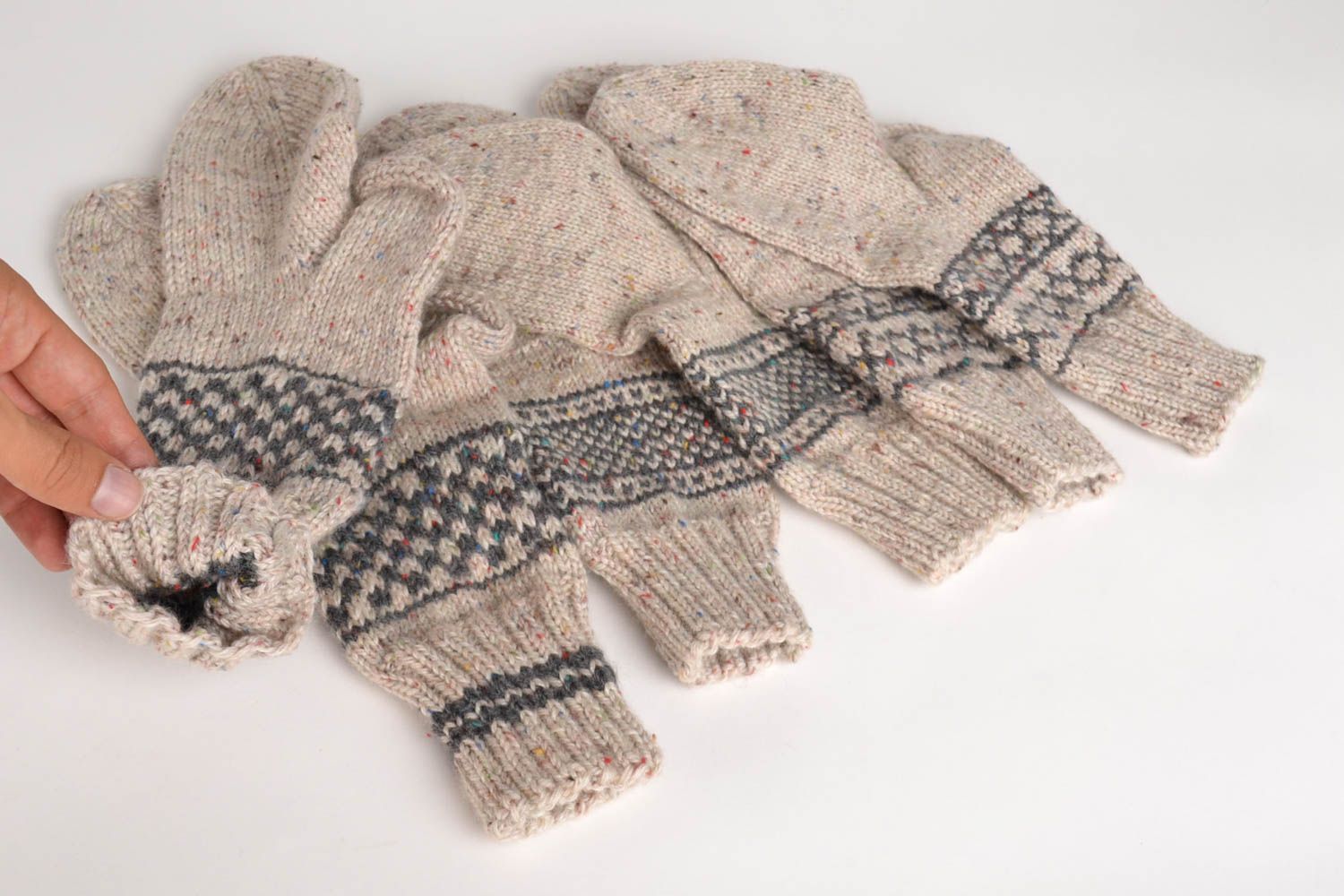 Handmade knitted socks warmest socks woolen socks winter clothes gifts for guys photo 5