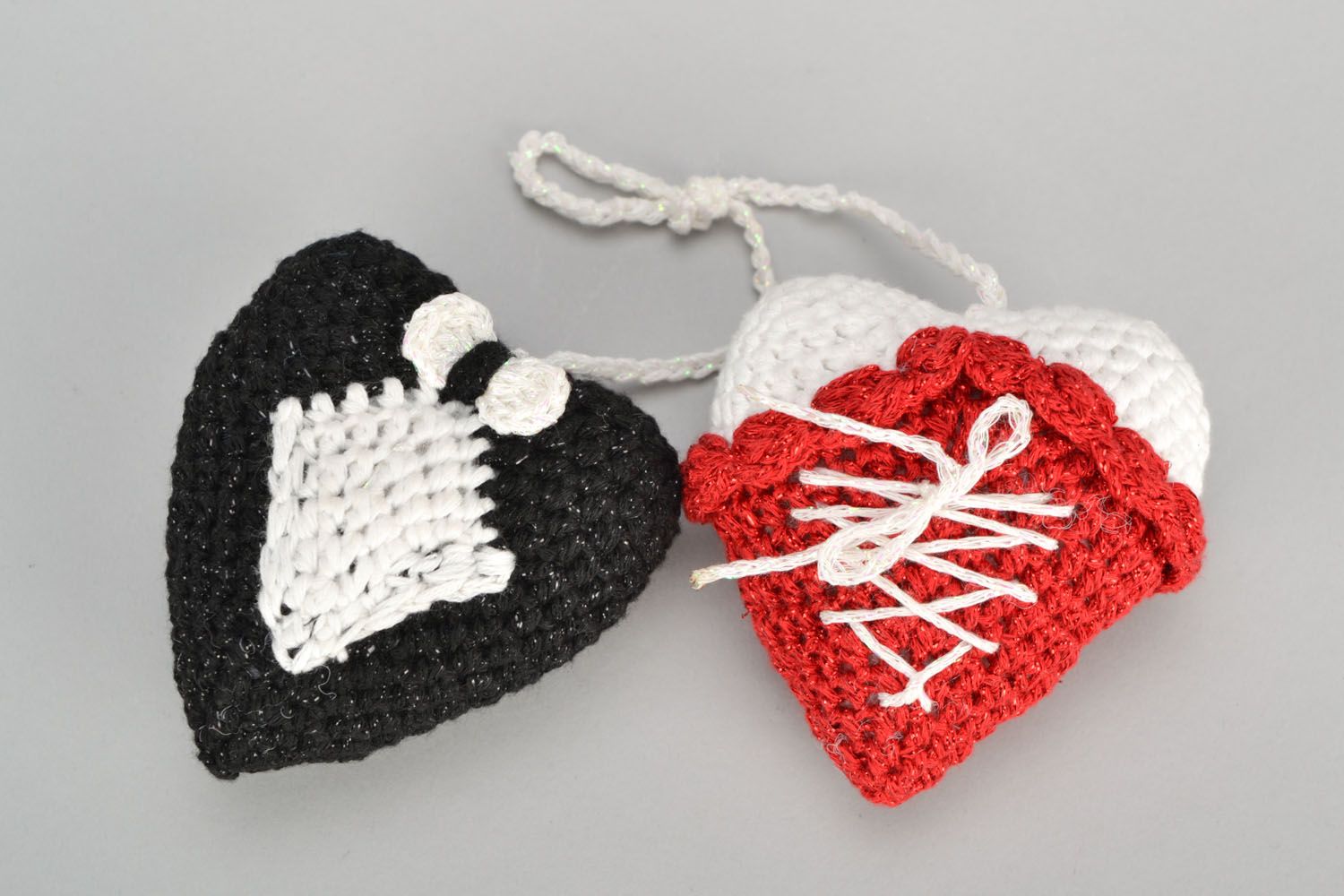Crochet interior pendants Hearts photo 2