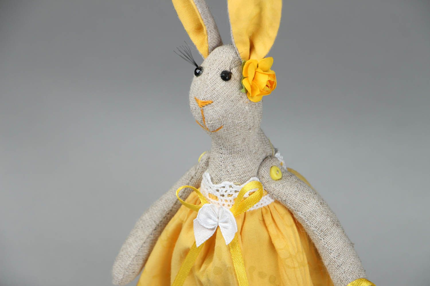 Fabric toy Yellow Rabbit photo 2