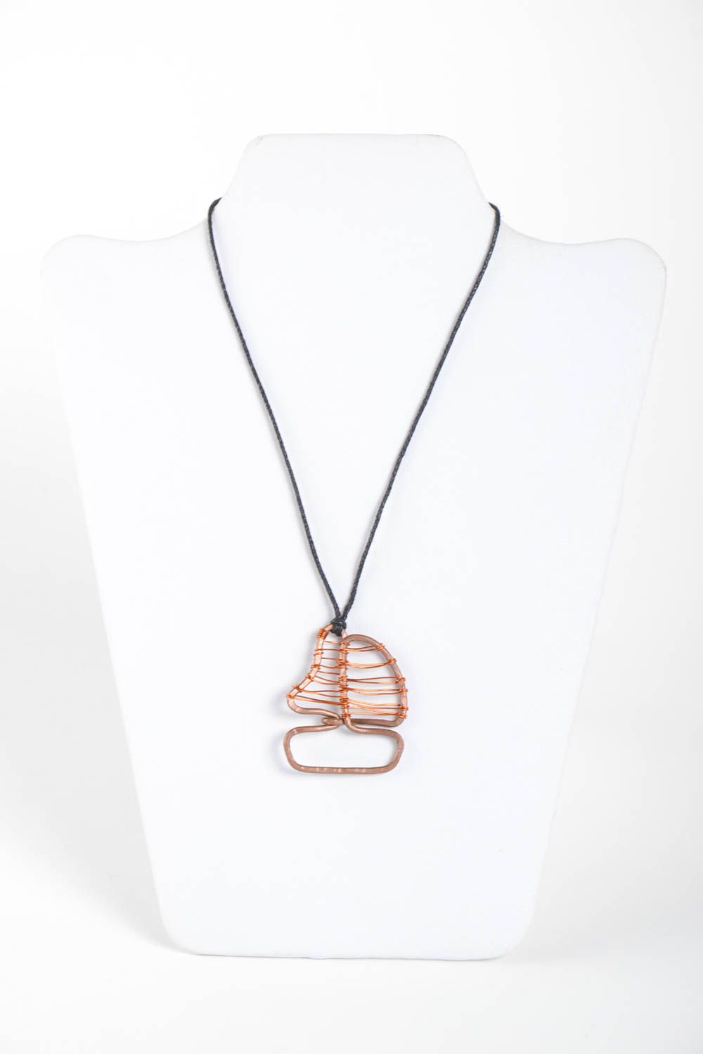 Metal copper jewelry handmade pendant wire wrap jewelry stylish accessories photo 2