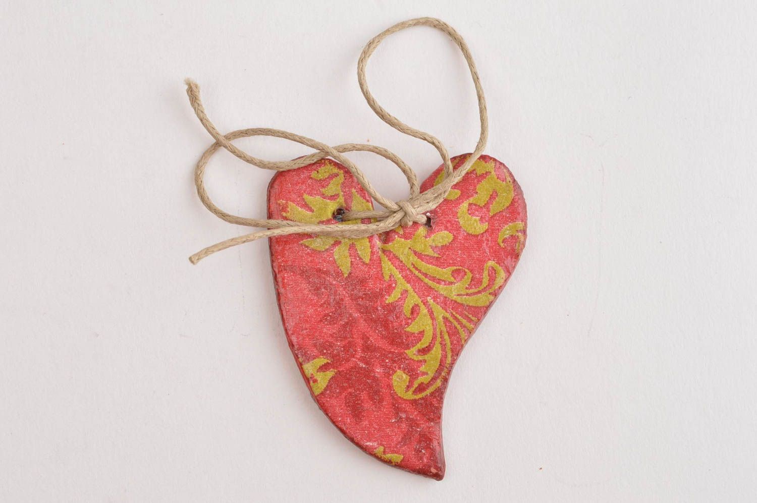 Imán de cerámica artesanal regalo original elemento decorativo corazón hermoso foto 2