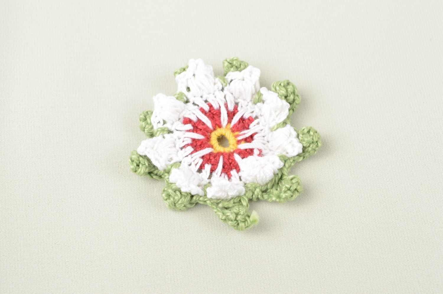 Handmade Haarspange Rohling Broschen Modeschmuck Haarschmuck Blume gehäkelt foto 1
