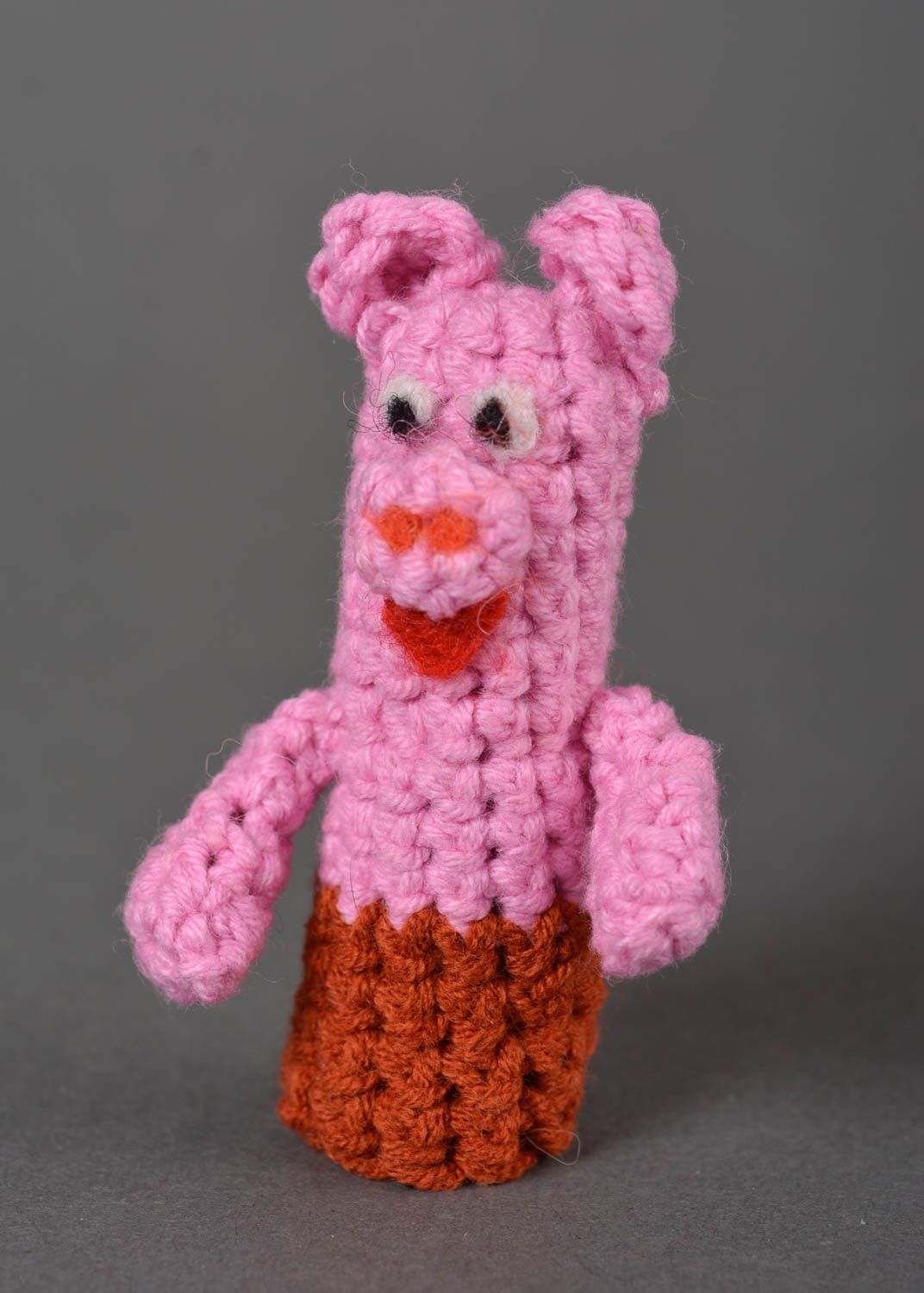 Häkel Spielzeug handgemachtes Spielzeug Kuscheltier Stoff Schwein Stofftier rosa foto 1