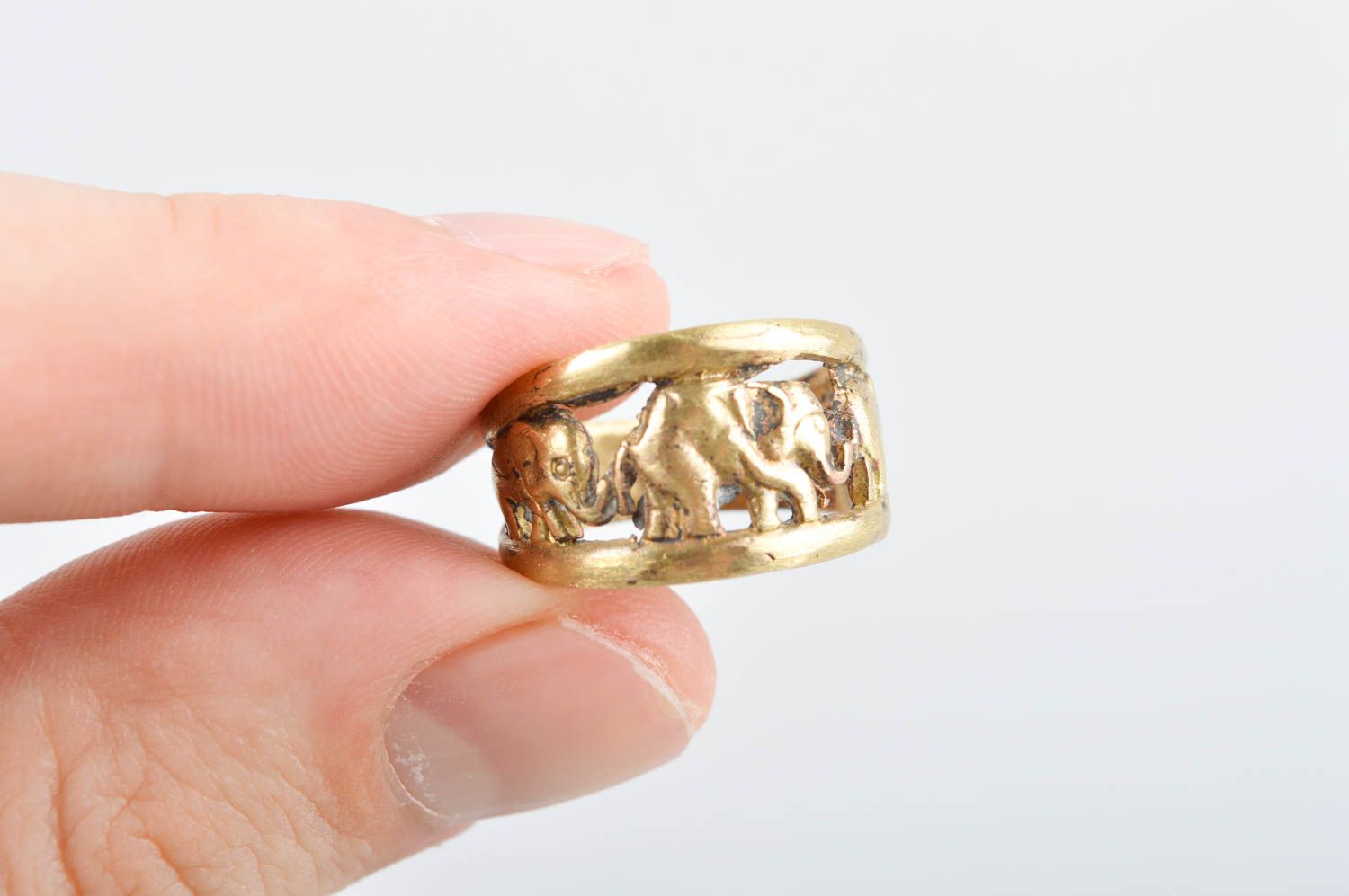 Messing Schmuck handgemacht Ring aus Messing für Frauen Damen Modeschmuck schön foto 4