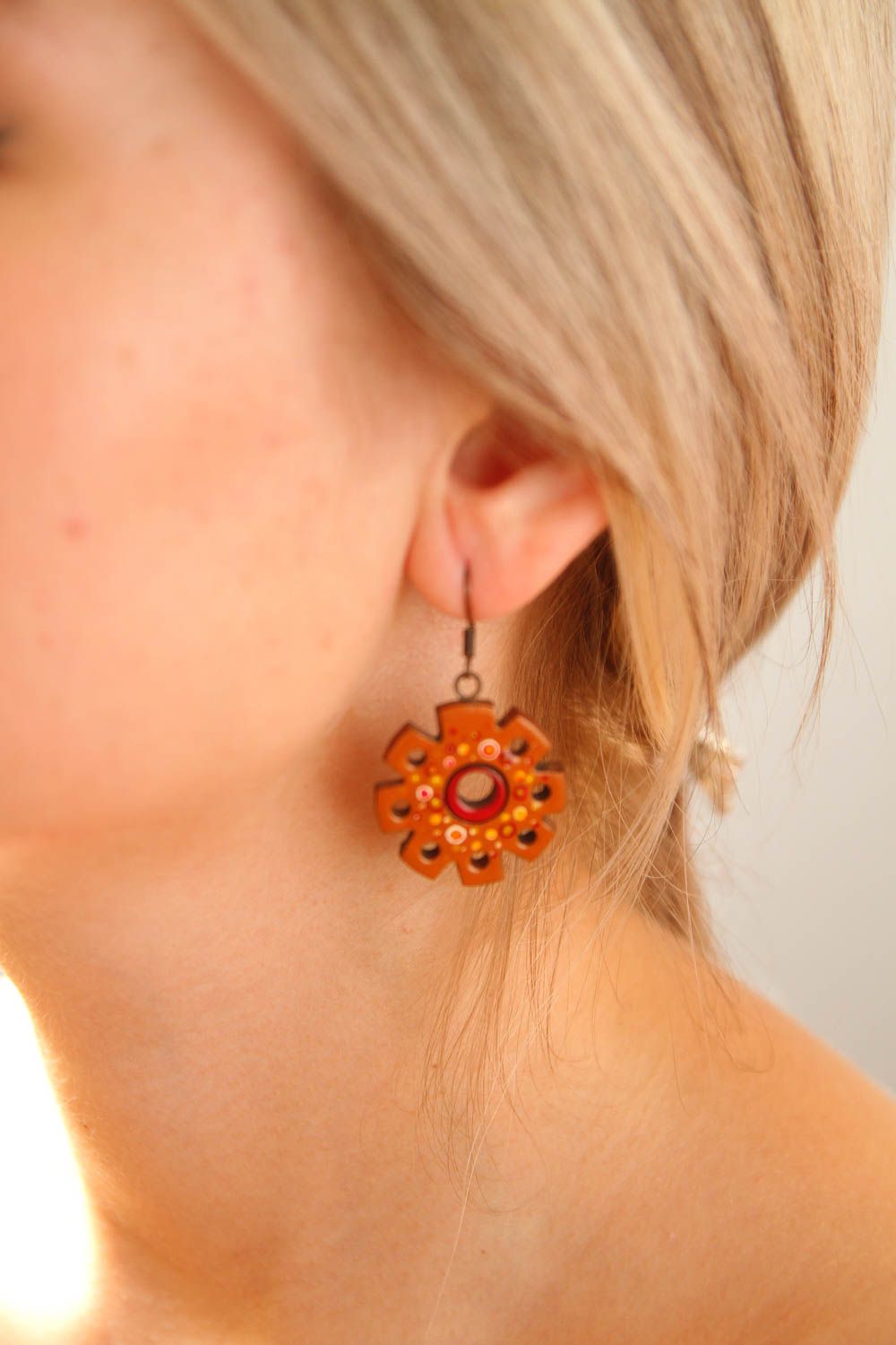Schmuck aus Keramik Damen Ohrringe Geschenk für Frauen Handgemachte Ohrringe foto 5