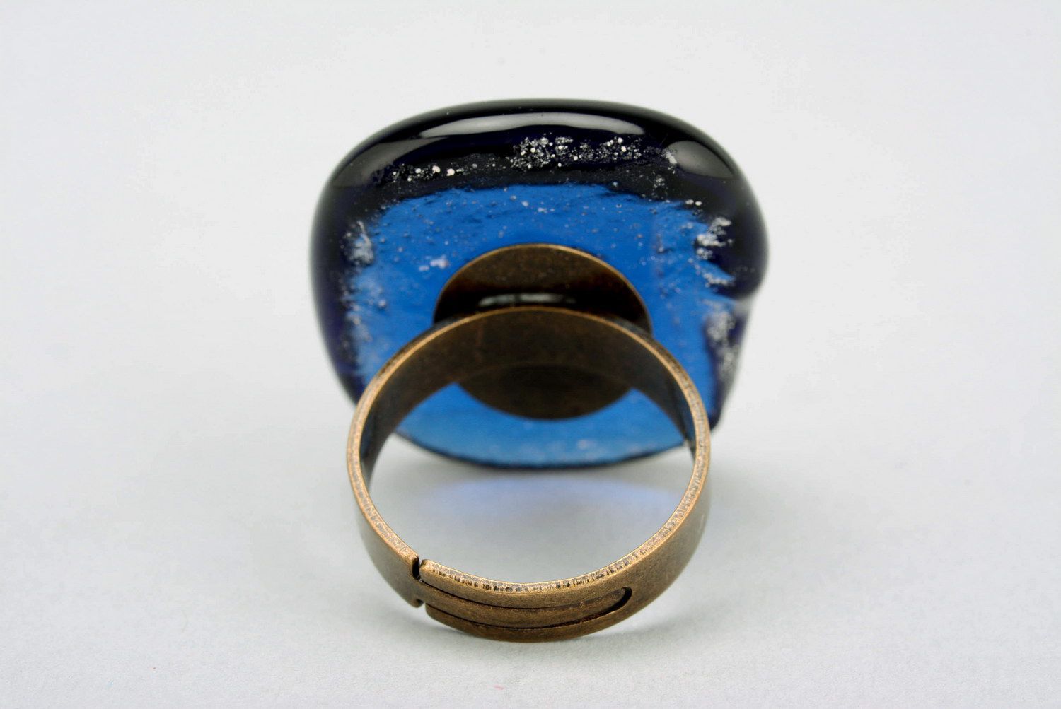 Ring made of fusing glass Eye of the Sea photo 5