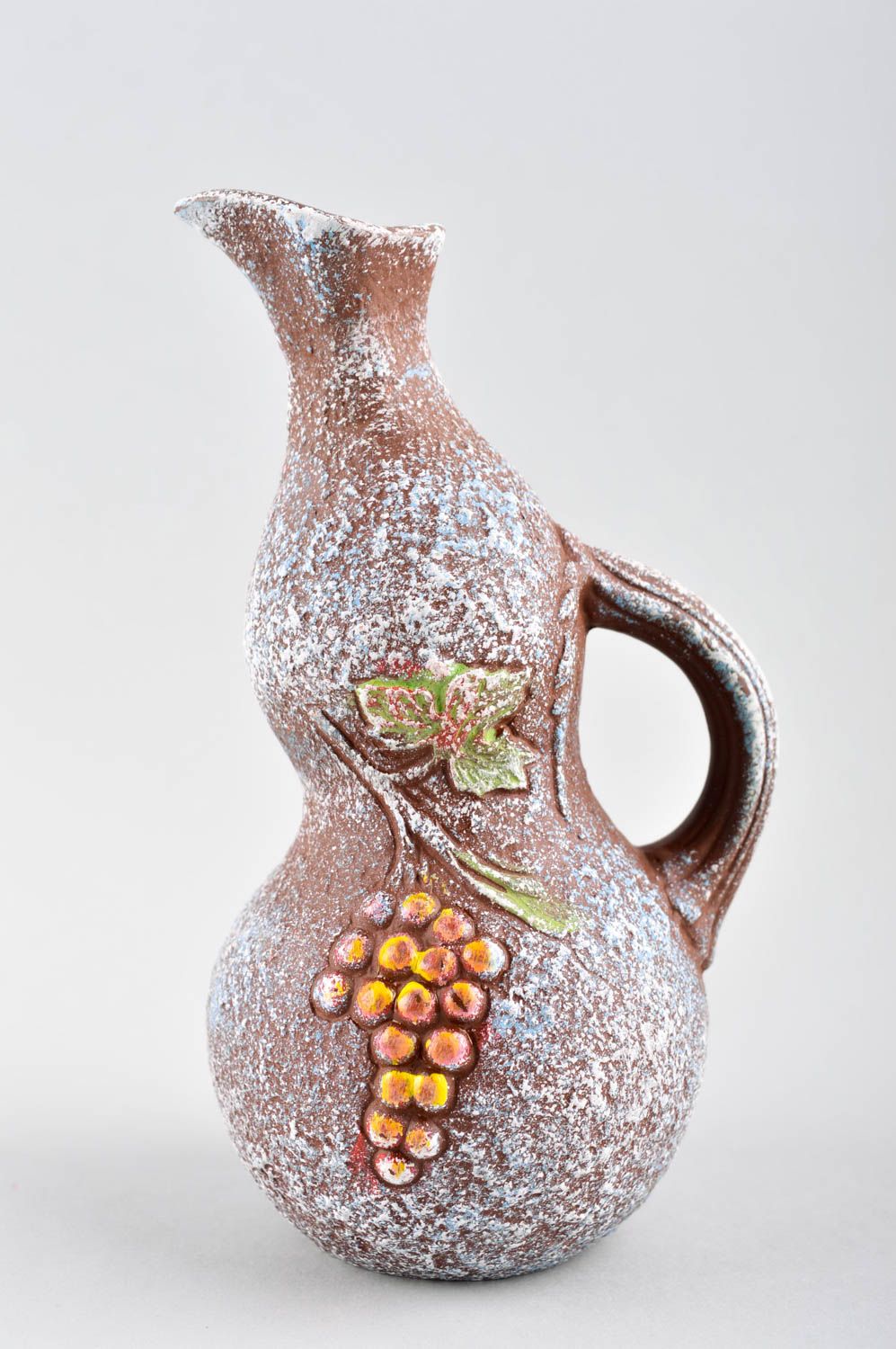Керамический кувшин ручной работы глиняная посуда для вина керамическая посуда фото 2