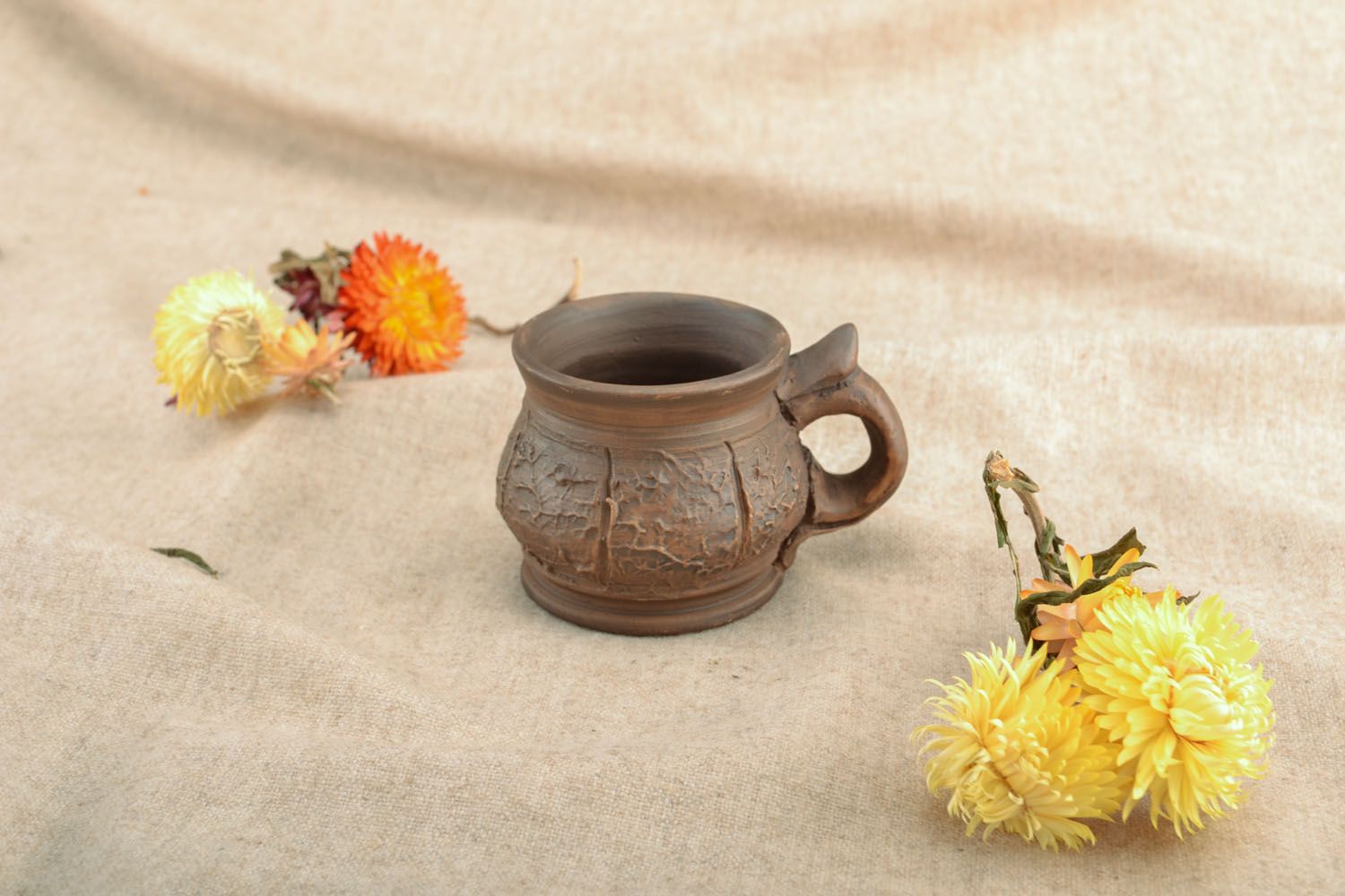 Глиняная чашка для кофе
 фото 5