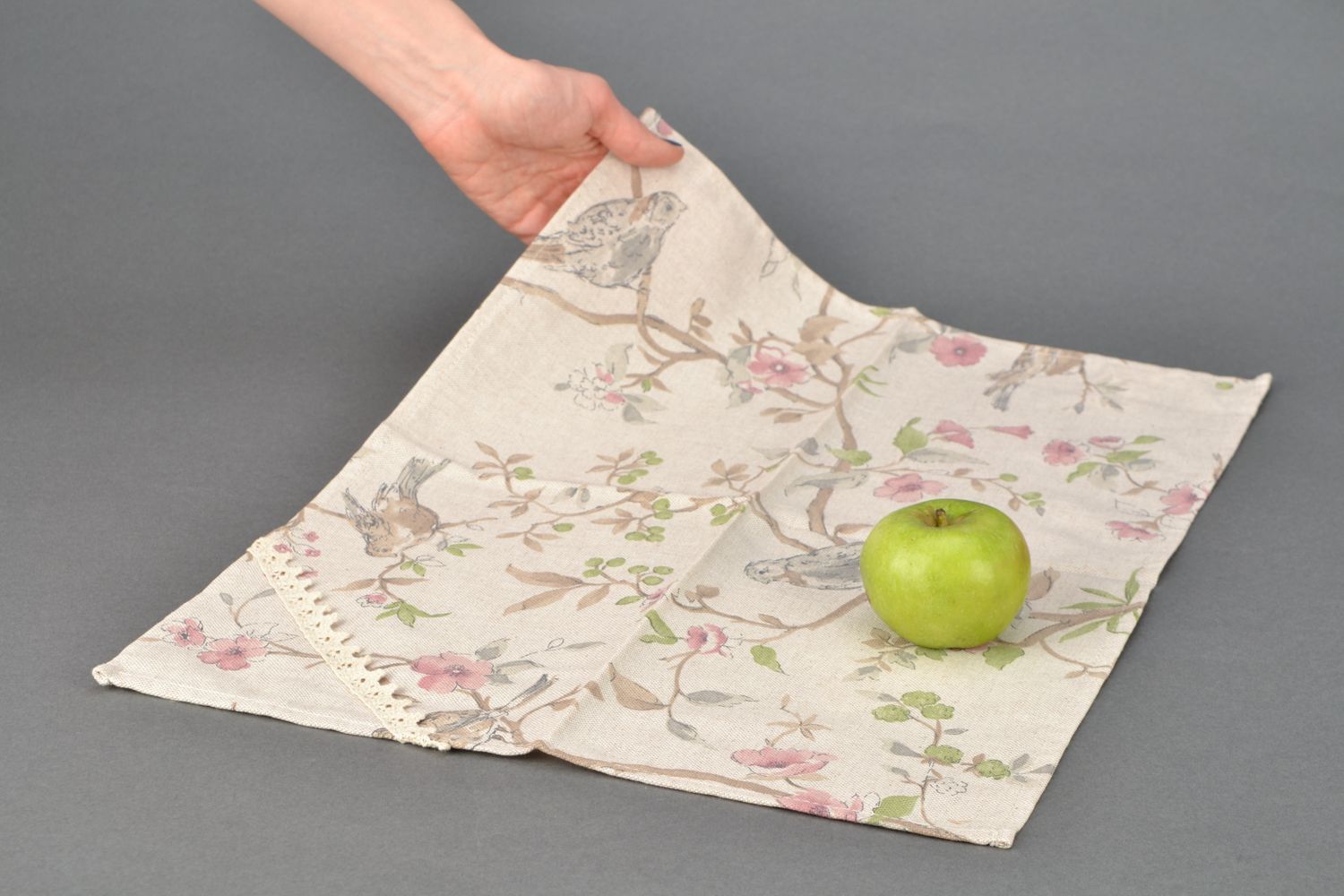 Beautiful decorative napkin made of cotton and polyamide photo 2