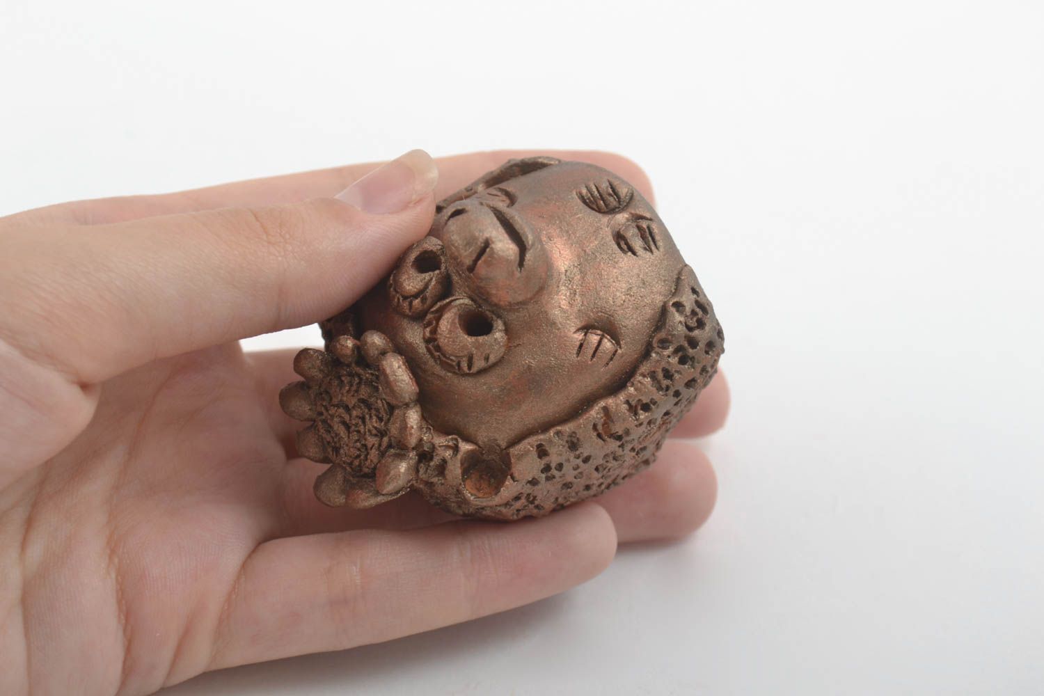 Unusual handmade ceramic figurine sculpture art miniature animals photo 5