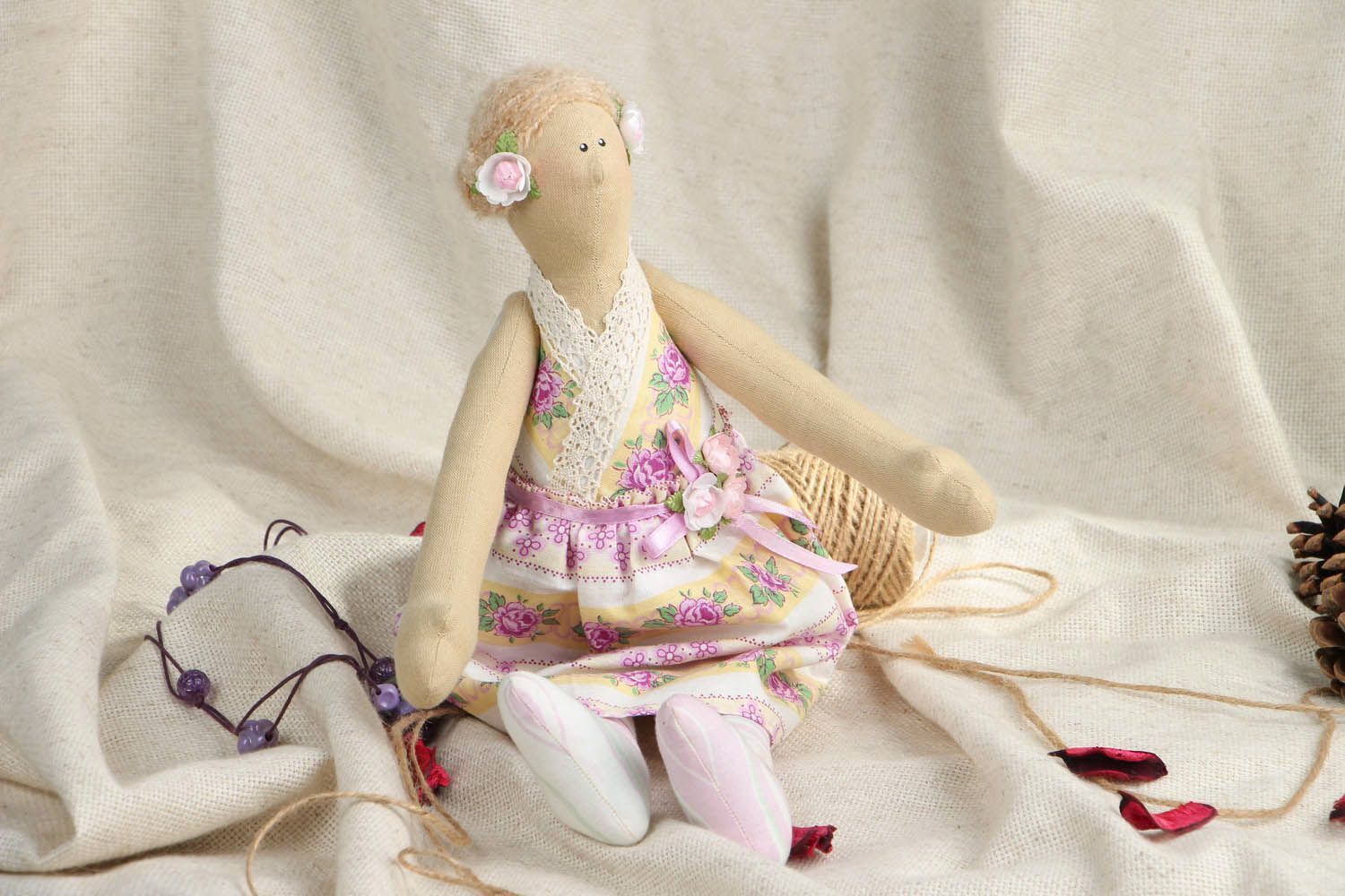 Интерьерная кукла ручной работы Джоана фото 5