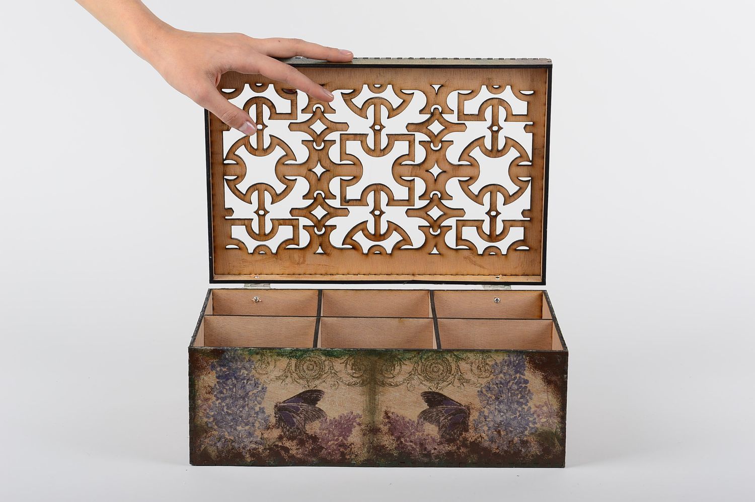 Beautiful handmade wooden box unusual jewelry box wood craft gift ideas photo 2