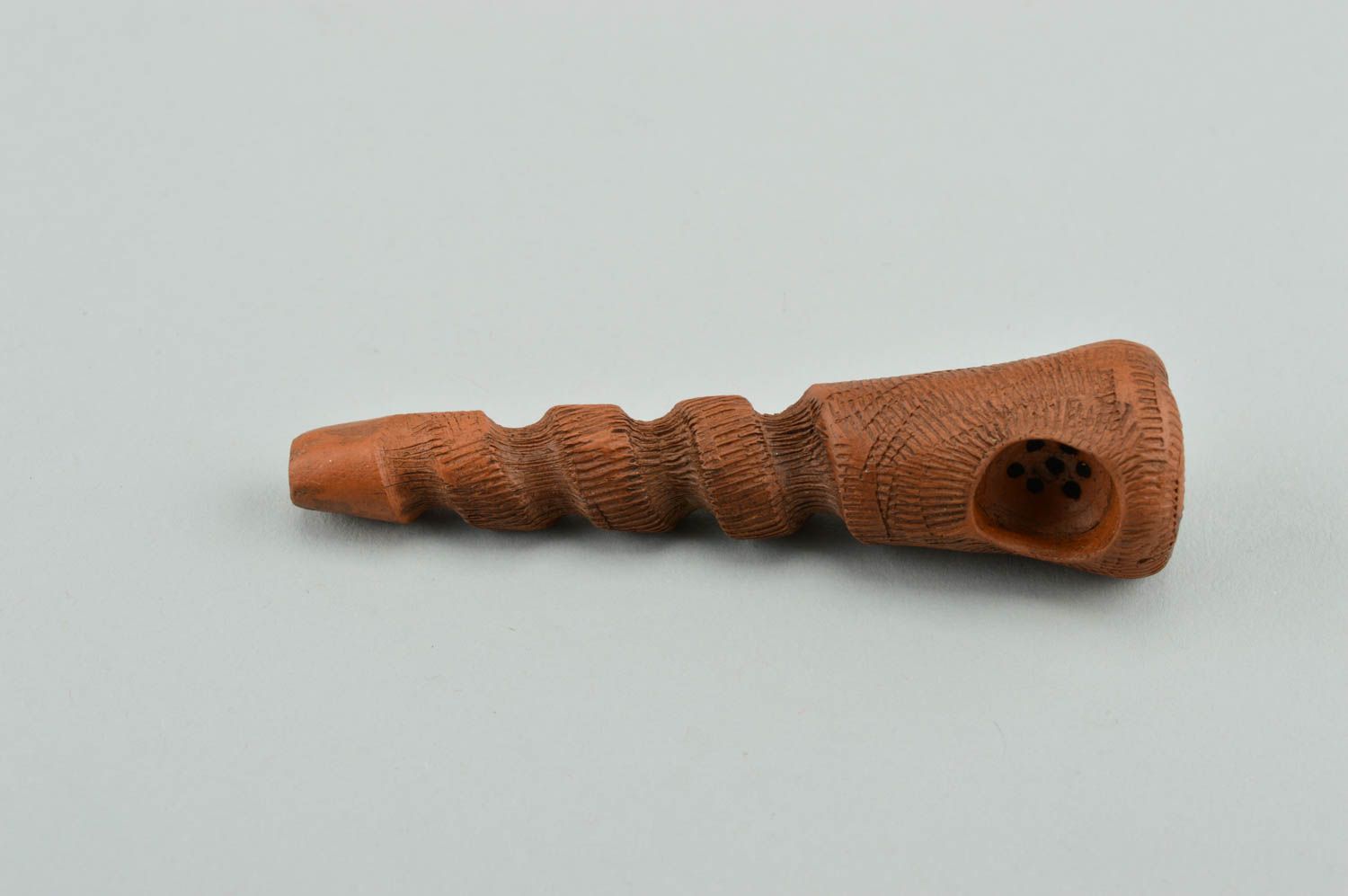Pipa de barro hecha a mano accesorio para fumador regalo para hombre estiloso foto 2