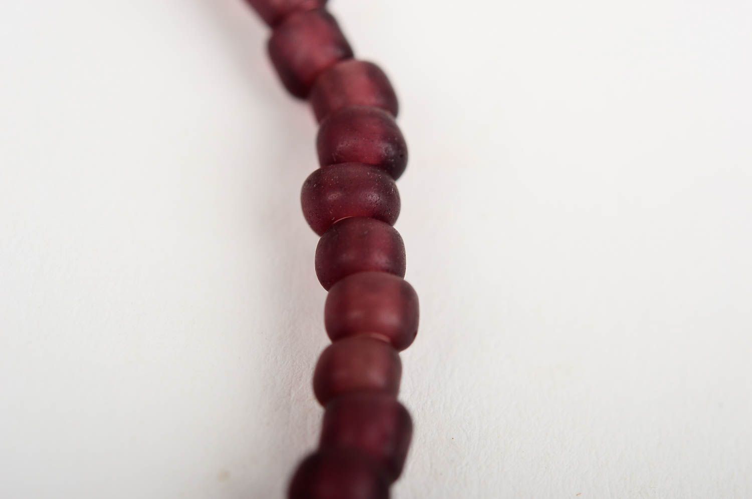 Dark red cherry beads adjustable bracelet for girls photo 5