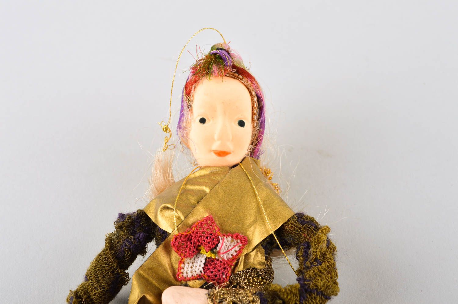 Авторская кукла ручной работы коллекционная кукла с сумочкой кукла для интерьера фото 3