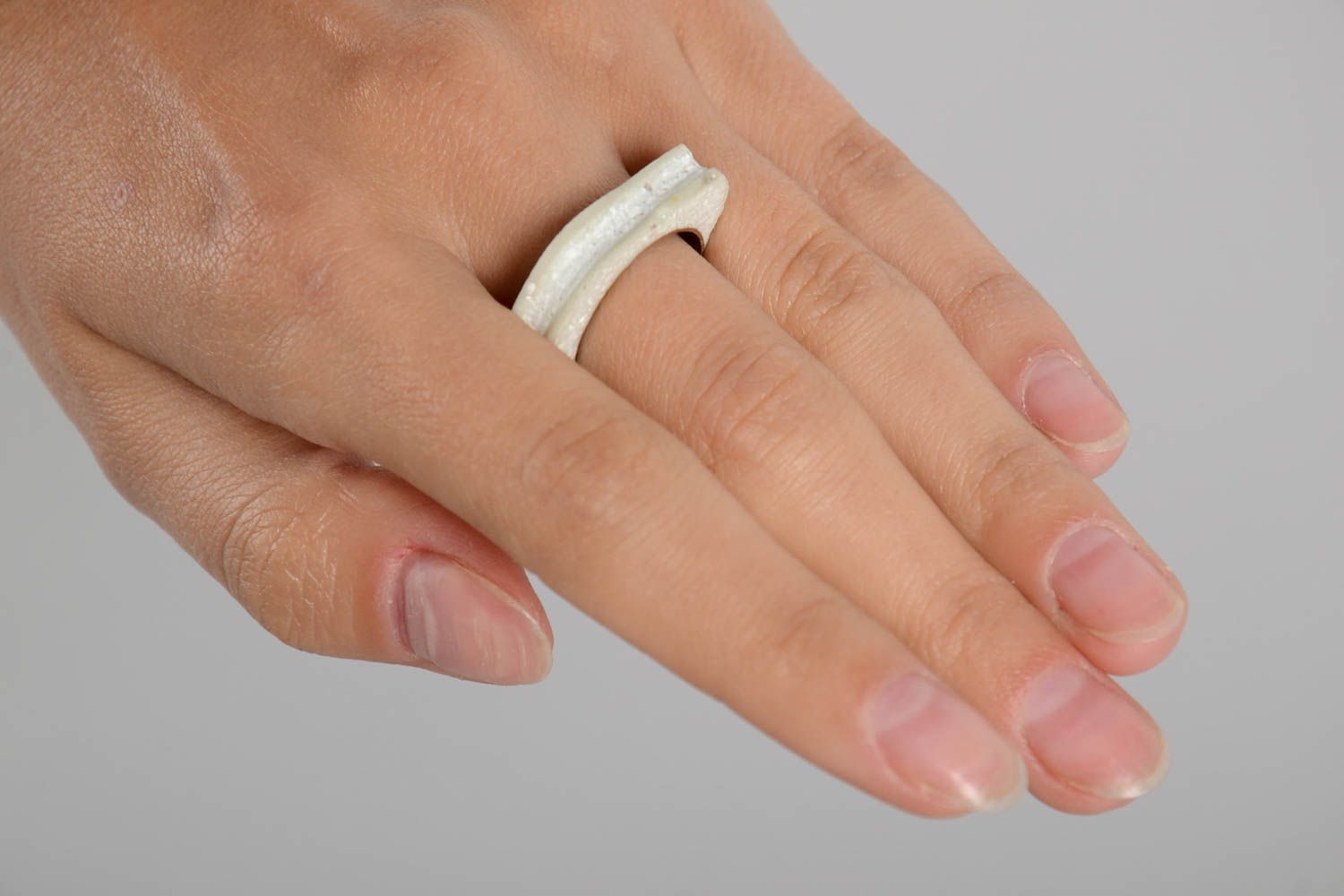 Handmade Schmuck Ring aus Messing Damen Modeschmuck Accessoire für Frau  foto 2