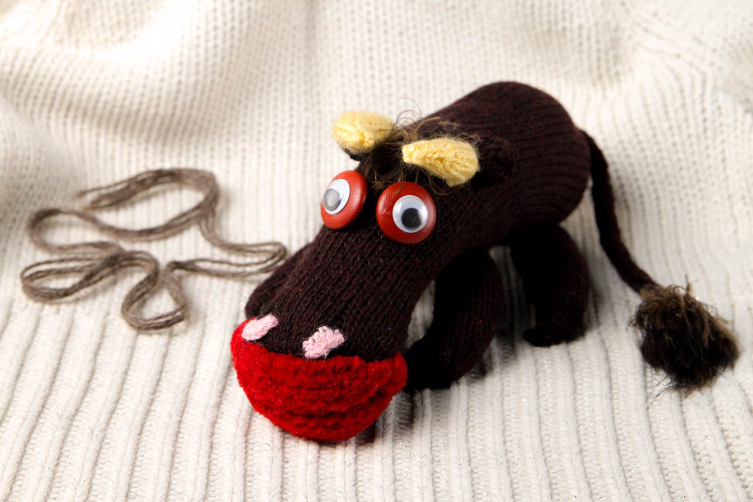 Peluche de animal hecho a mano juguete tejido regalo original para niño  foto 1