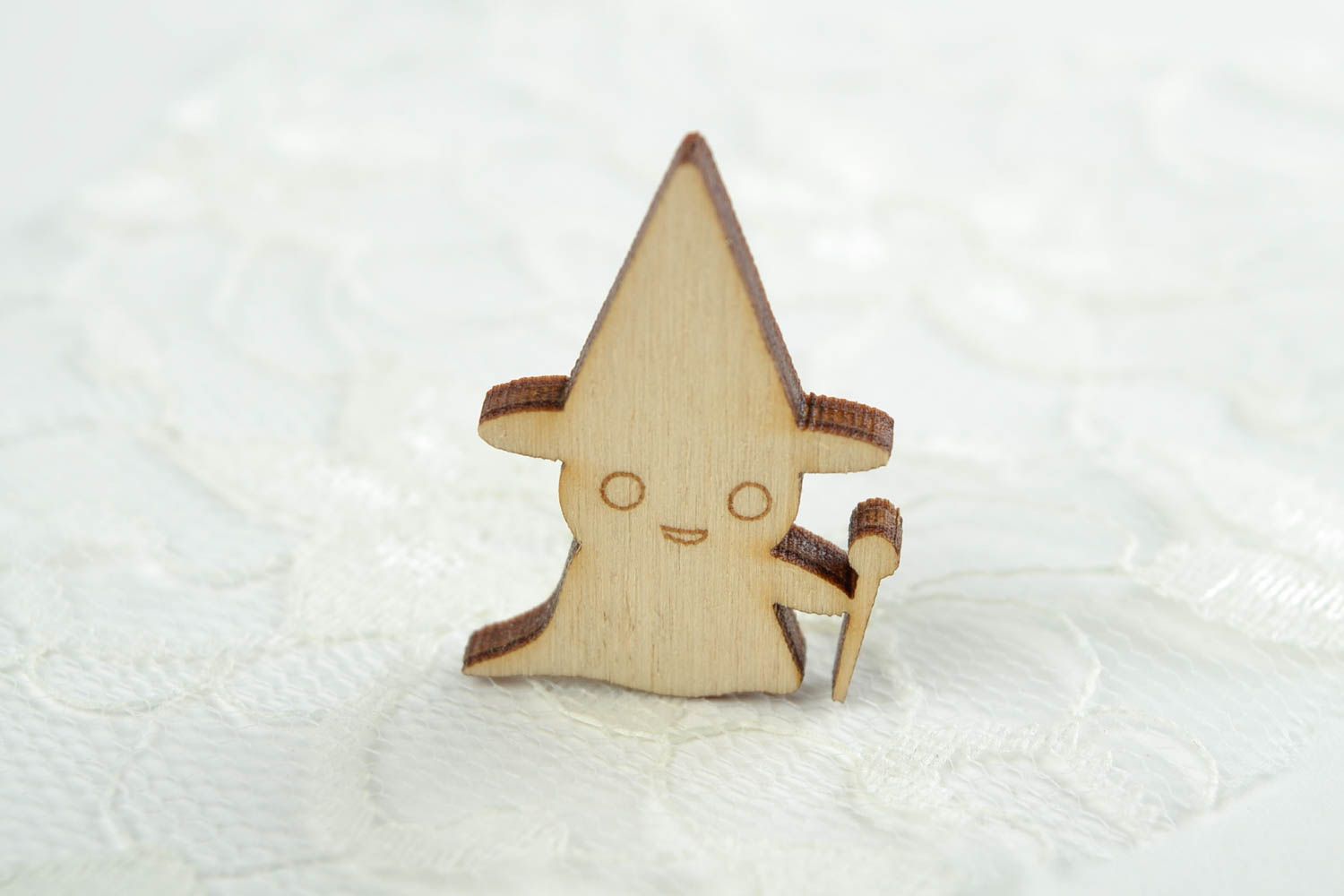 Handgemachte Figur zum Bemalen Holz Rohlinge Miniatur Figur Gespenst schön toll foto 1