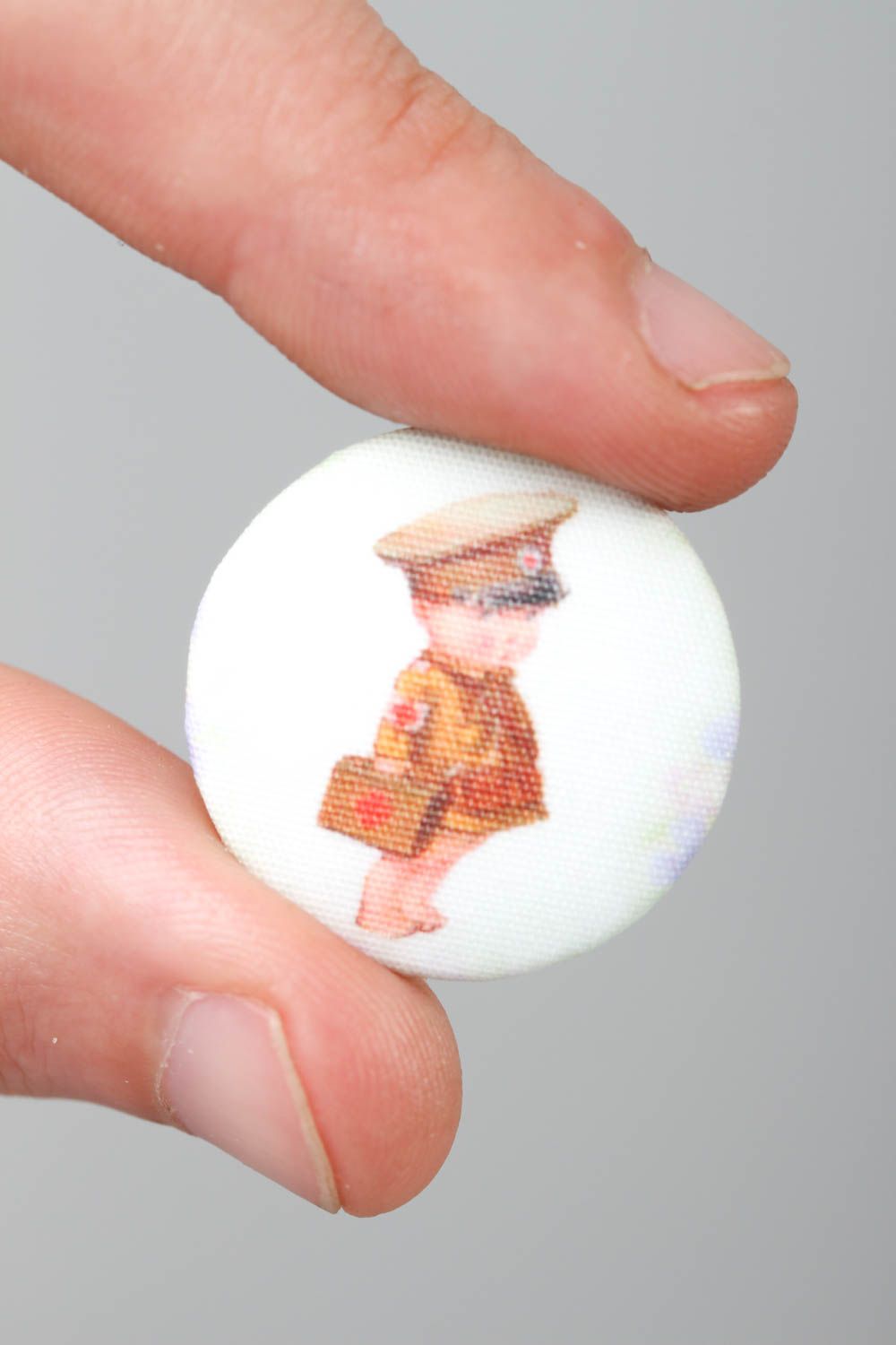 Unusual handmade buttons childrens plastic button cute fabric button for kids photo 5