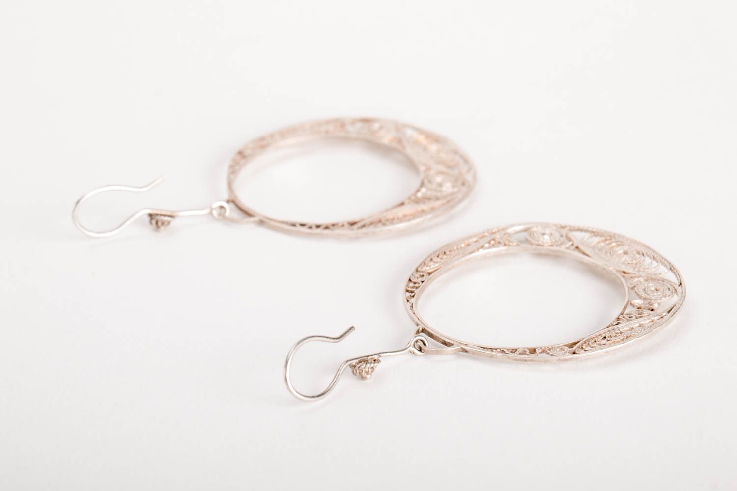 Handmade Ohrringe Designer Schmuck Accessoires für Frauen Damen Ohrringe massiv foto 3