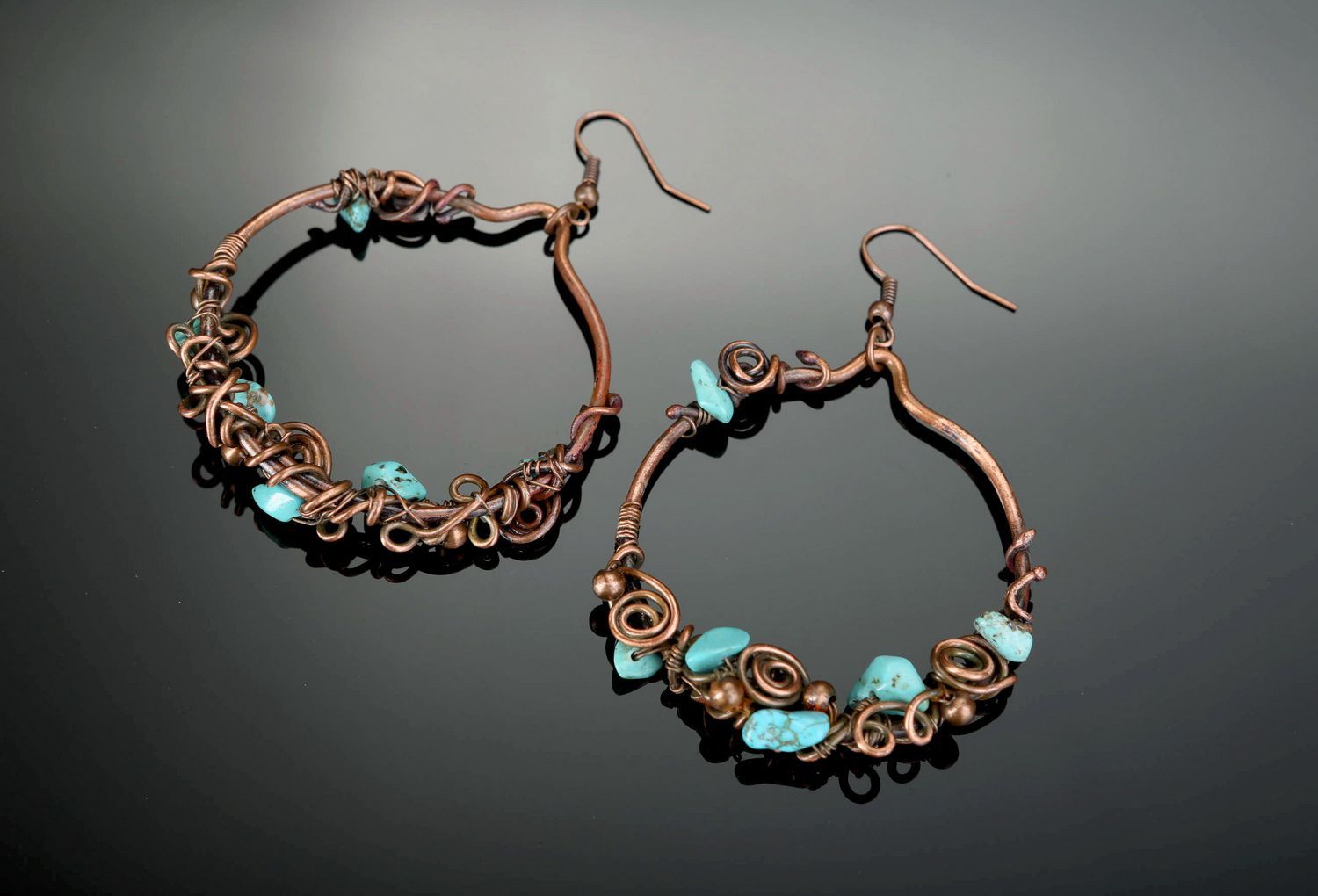 Boucles d'oreilles et collier artisanaux avec howlite Rivières du ciel photo 7