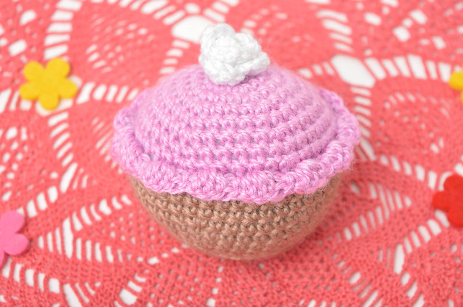 Cupcake pincushion homemade home decor soft toy sewing accessories gifts for her photo 1
