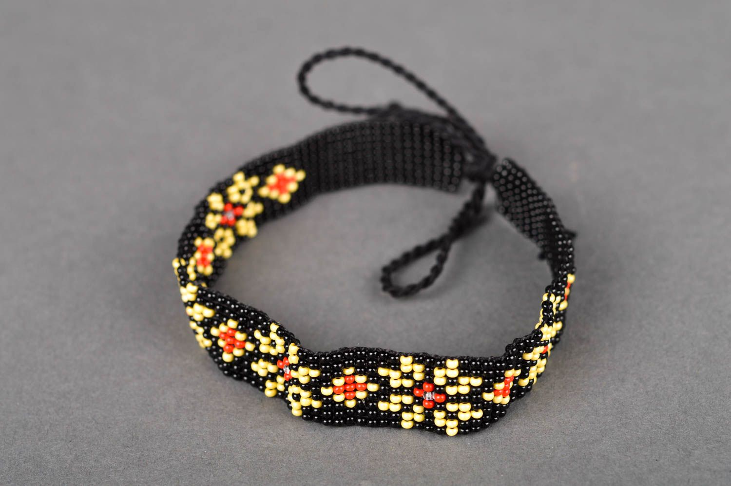 Handmade elegant necklace jewelry in ethnic style unusual wide necklace photo 3