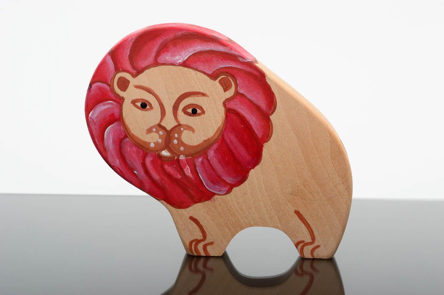 Игрушка ручной работы игрушка из дерева фигурка из дерева в виде льва с гривой фото 6