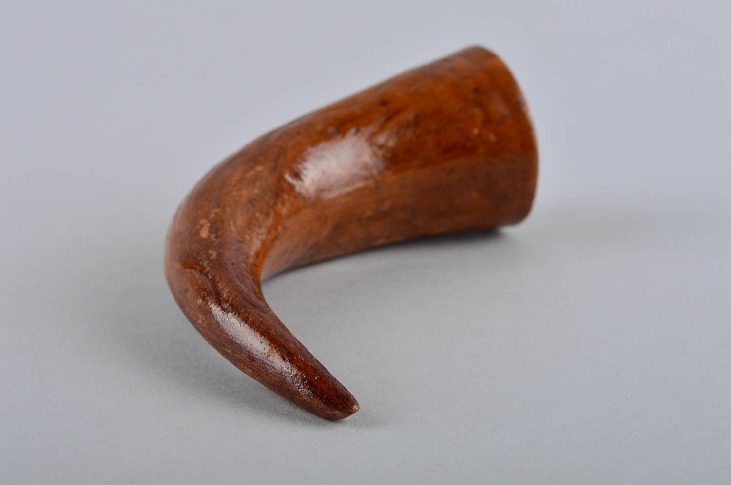 Handmade Keramik Behälter Trink Horn Geschenk für Männer aus Ton klein 50 ml foto 5