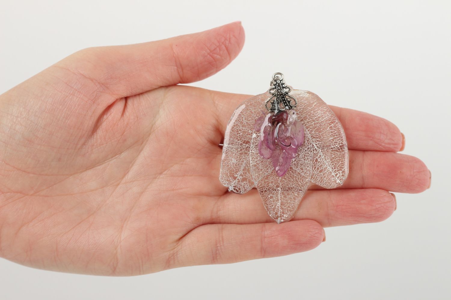 Handmade pendant for women unusual accessory epoxy jewelry gift ideas photo 5