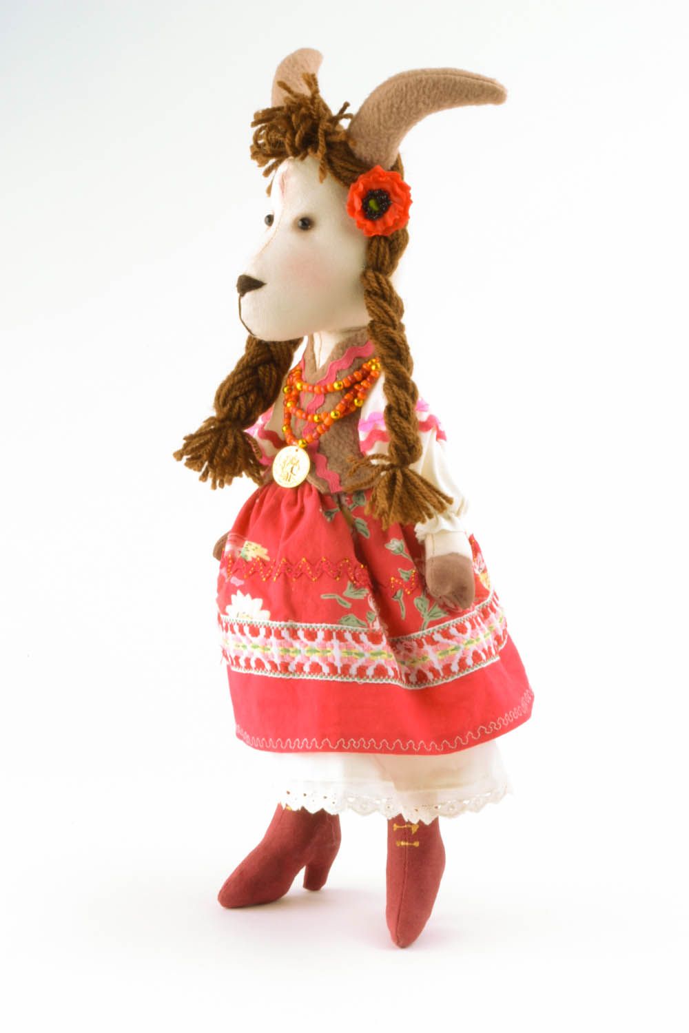 Handmade toy Ukrainian Goat Girl photo 3