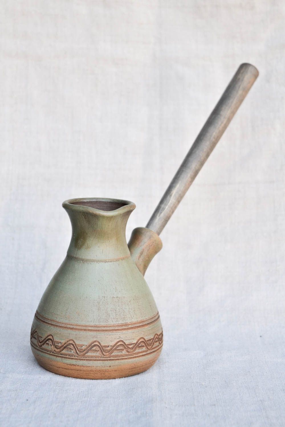 Handmade clay cezve ceramic cezve kitchen pottery ceramic goods home decor  photo 3